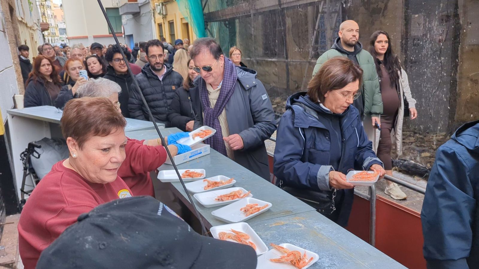 La Erizada con gambas