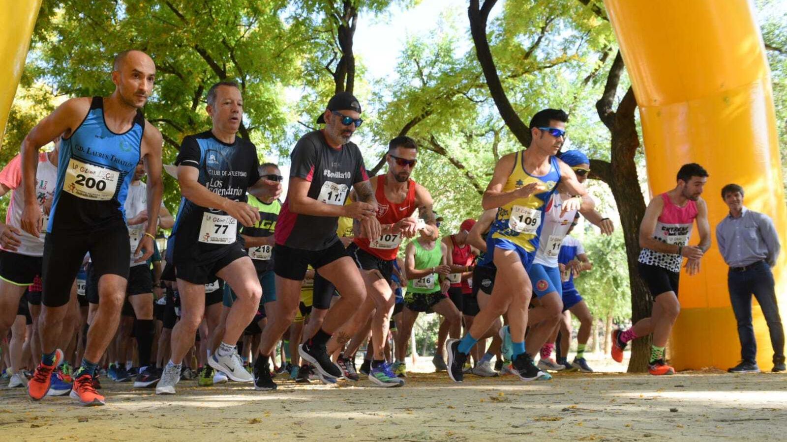 Inicio de la carrera en el Parque Amate.