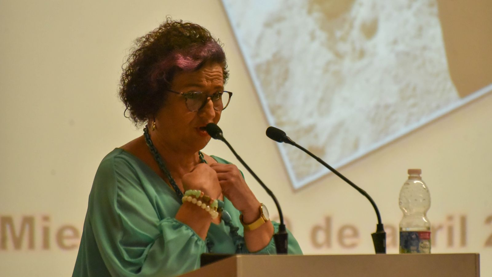 Fotos de la conferencia de Rosa María Calaf con Juan Jose Téllez