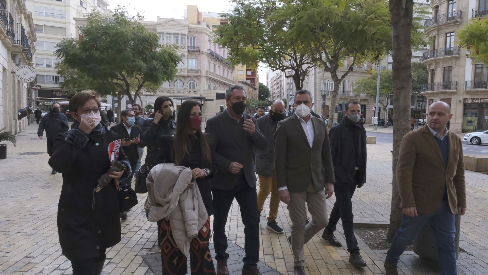 Imágenes de la visita del Secretario General del PSOE-A, Juan Espadas, a Almería.
