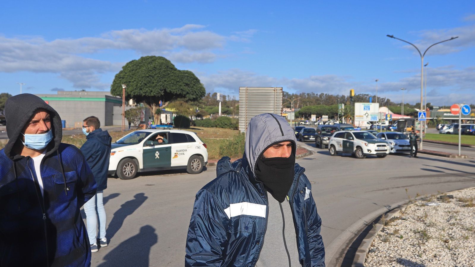 Fotos de los piquetes en el polígono de Palmones