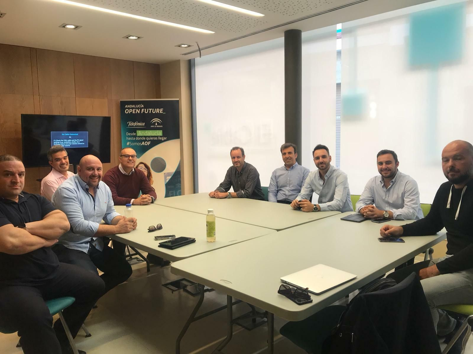 Imagen de los responsables de las cuatro nuevas startups alojadas en El Cable (Almería).