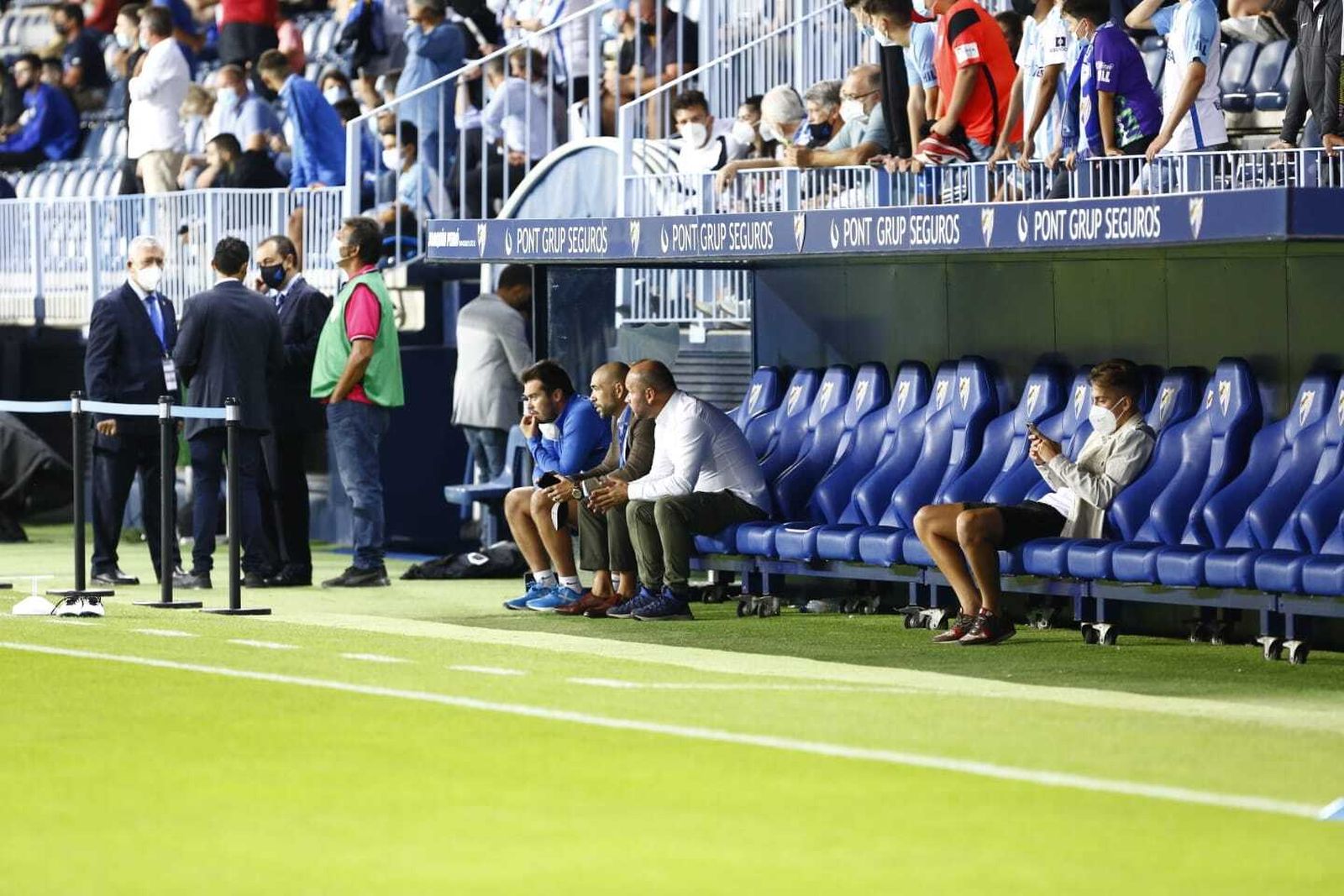 Galería: Calentamiento del Málaga CF - Zaragoza