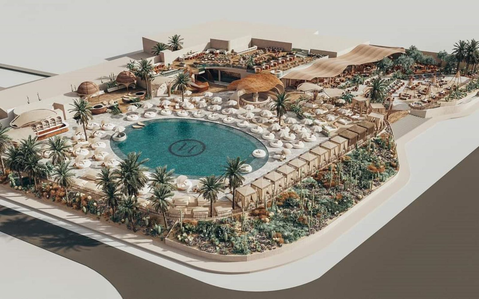 Recreación informática del proyecto de ocio que se pretende desarrollar en la costa vejeriega del Palmar.