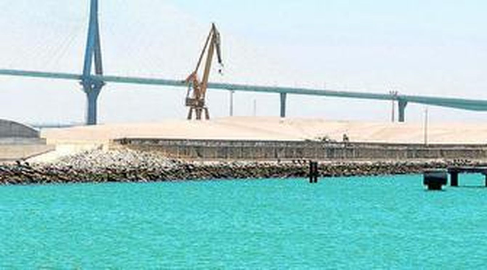 Imagen de las obras de la nueva terminal de contenedores.