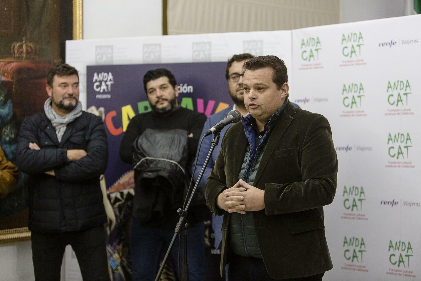 Paco Flores, presidente de Andacat, junto al diputado Jaime Armario, ‘El Sheriff’ y Kike ‘Remolino’.
