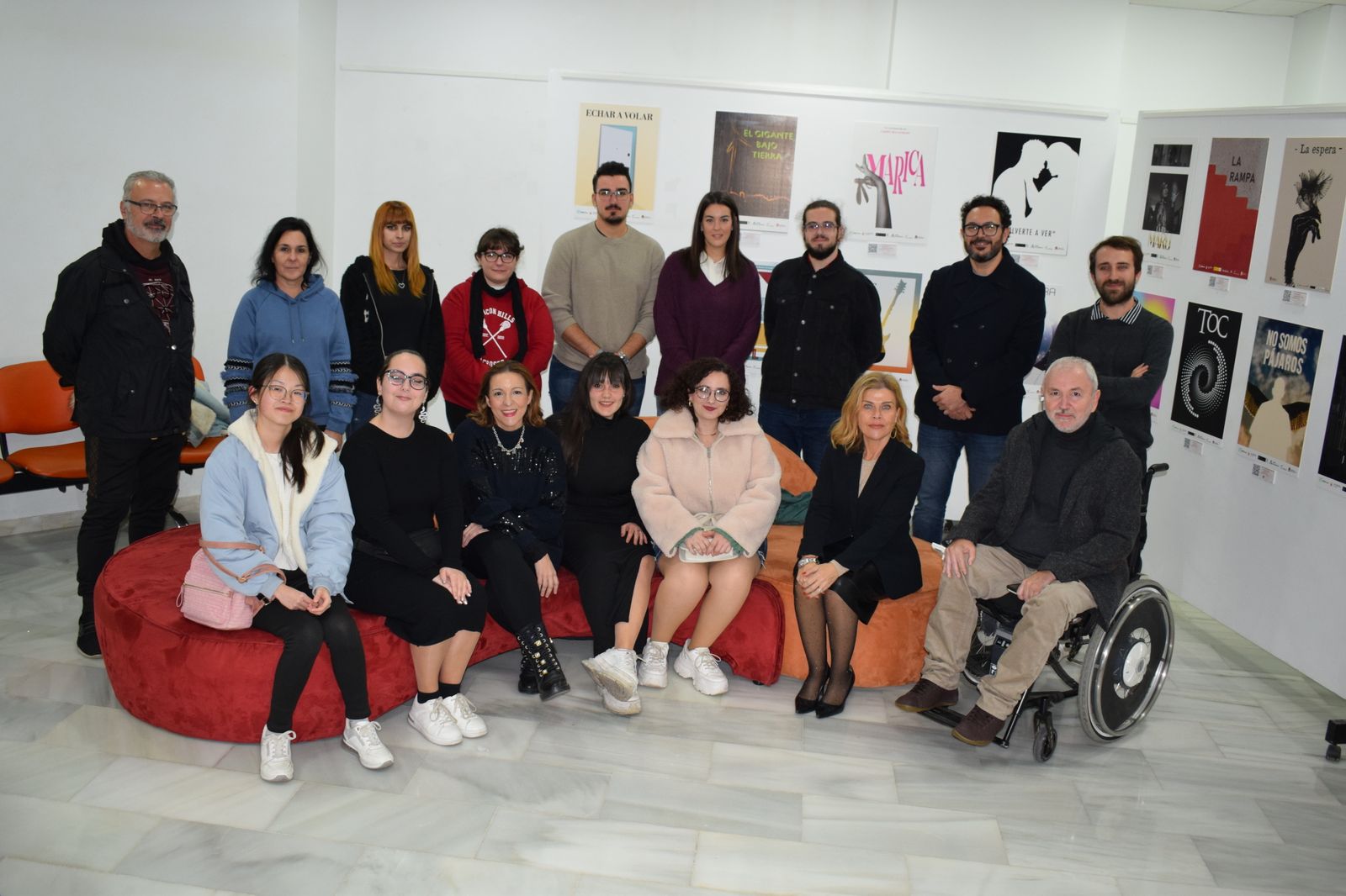Paola Laynez y Antonio Sánchez de Amo durante la apertura de la exposición.