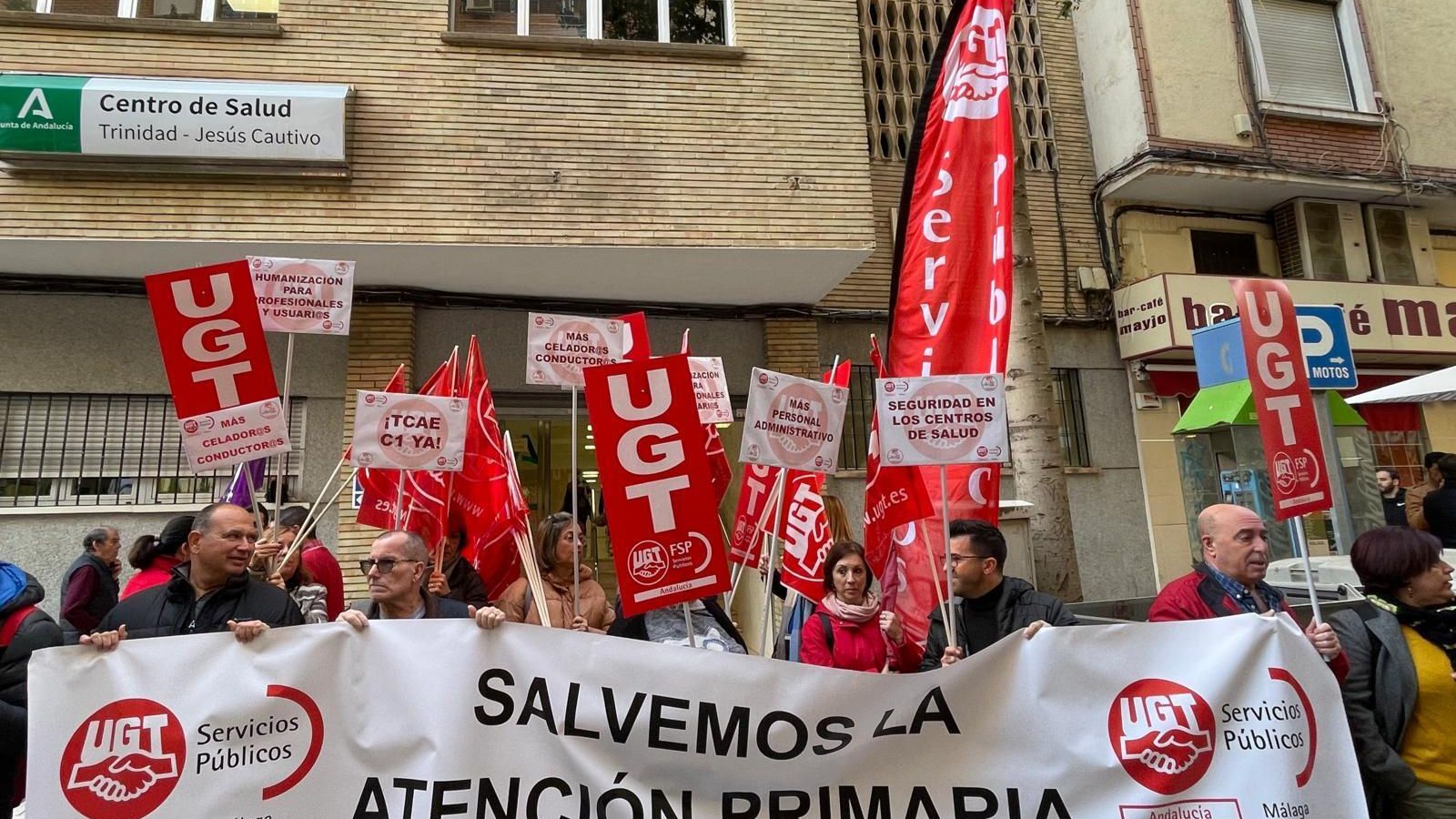 Protesta en Málaga.