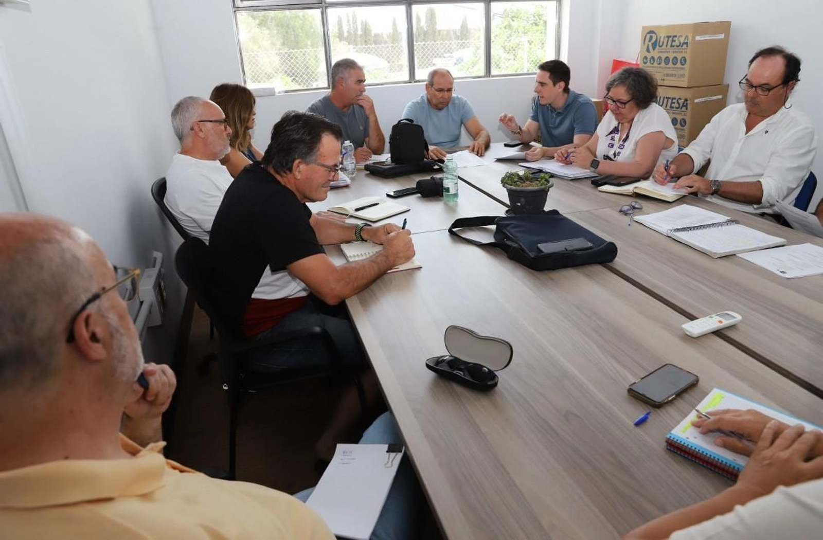 Reunión de Jaime Espinar con el comité de empresa de los autobuses urbanos.