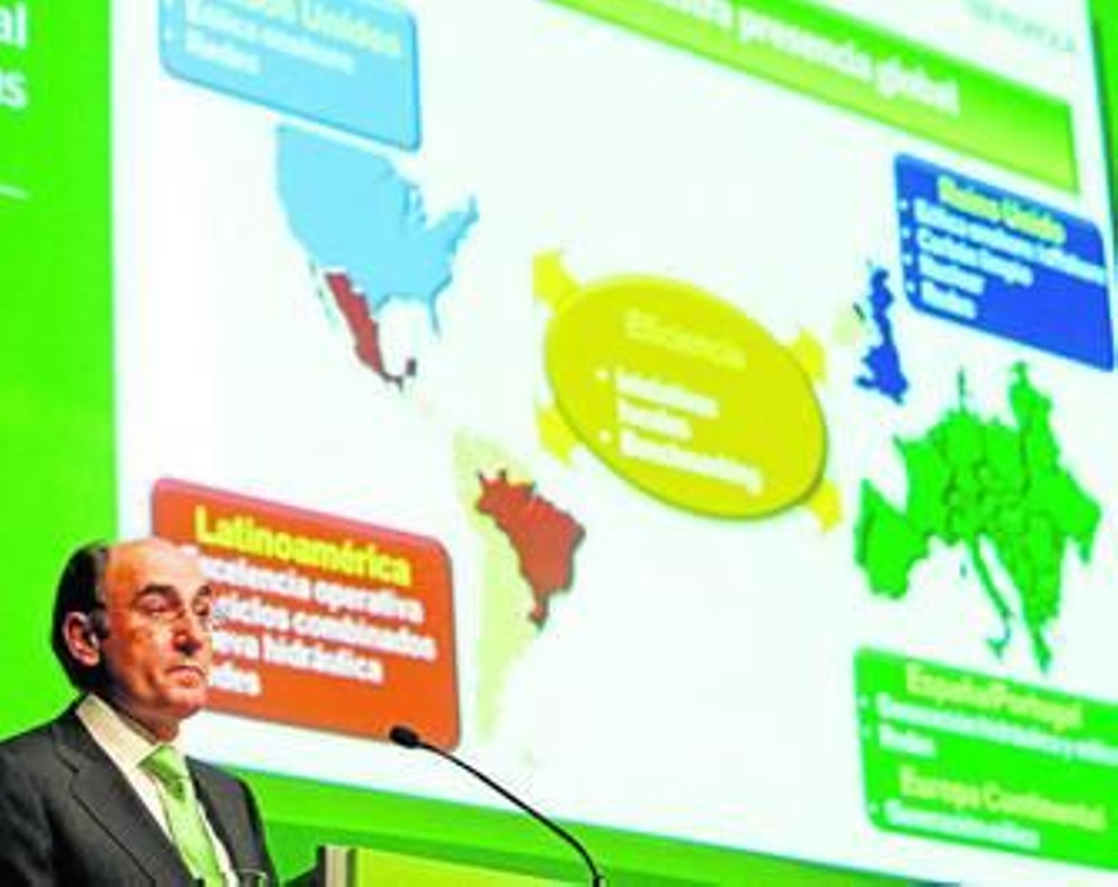 El presidente de Iberdrola, Ignacio Sánchez Galán, ayer, en el encuentro en Bilbao con medios de comunicación.