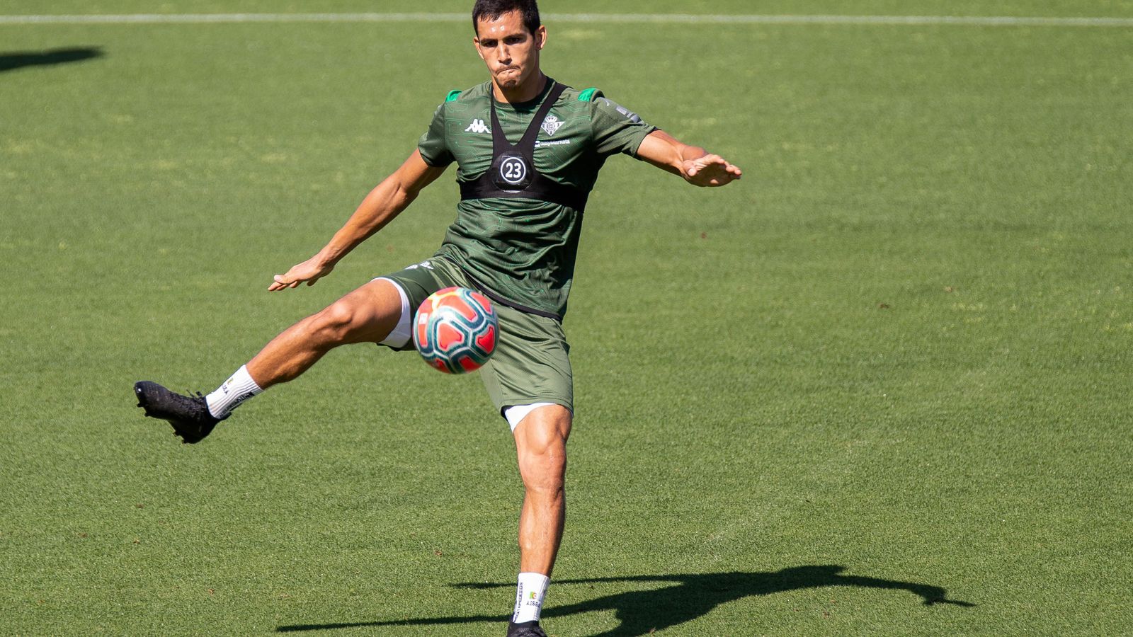 Mandi, en el entrenamiento de ayer.