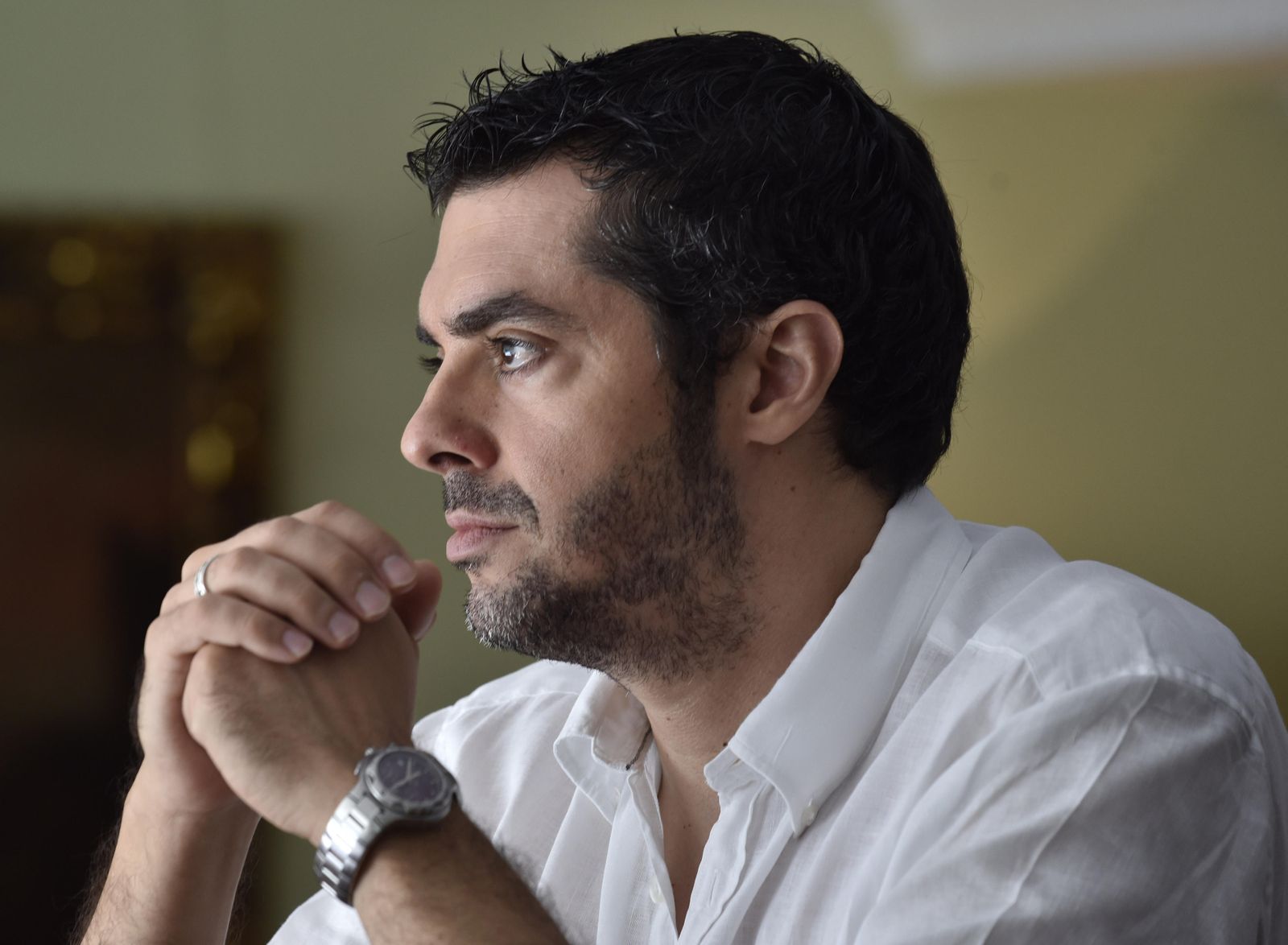 Joaquín Pérez Azaústre (Córdoba, 1976), el pasado lunes durante la entrevista.