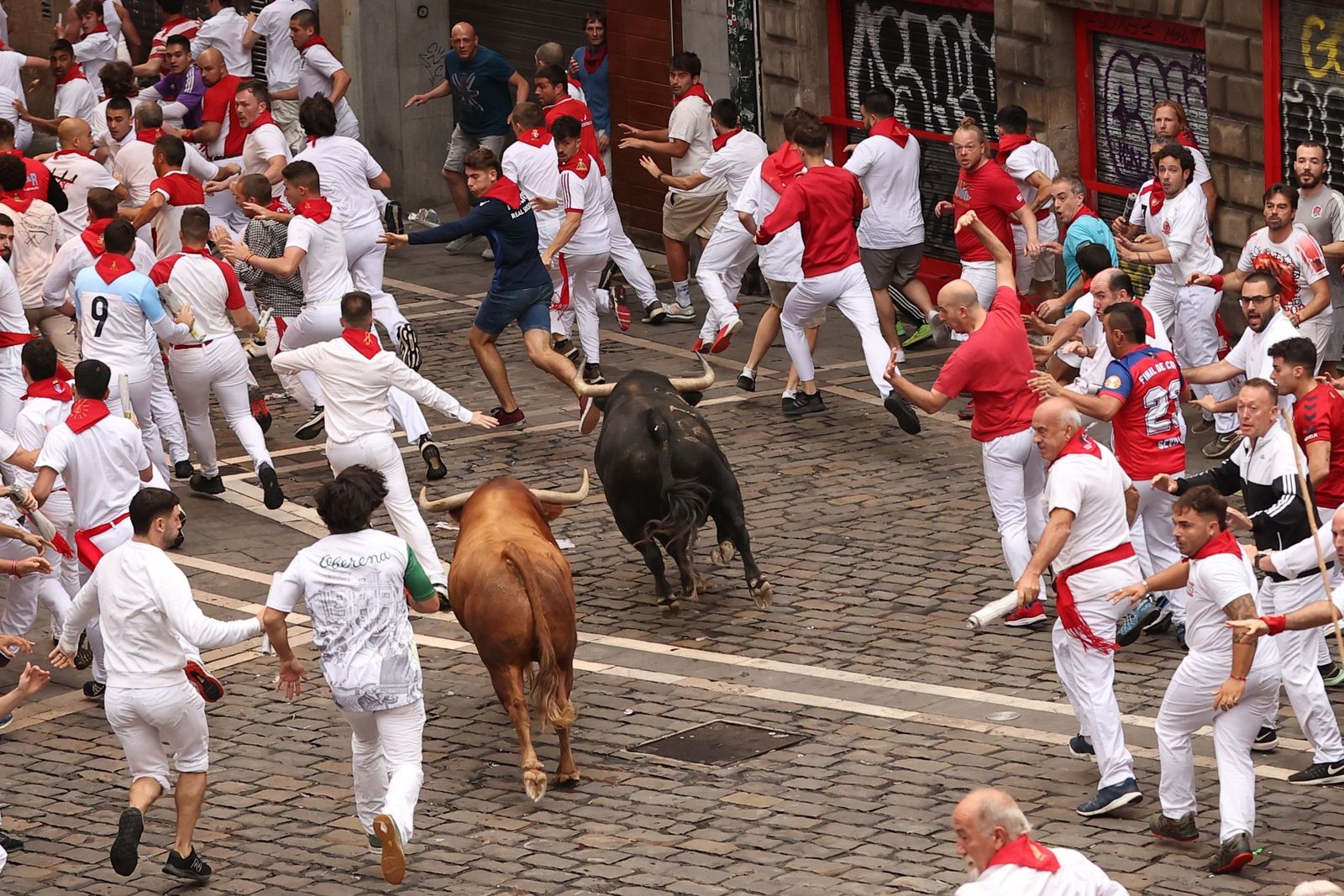 El encierro de los toros de Núñez del Cuvillo en imágenes