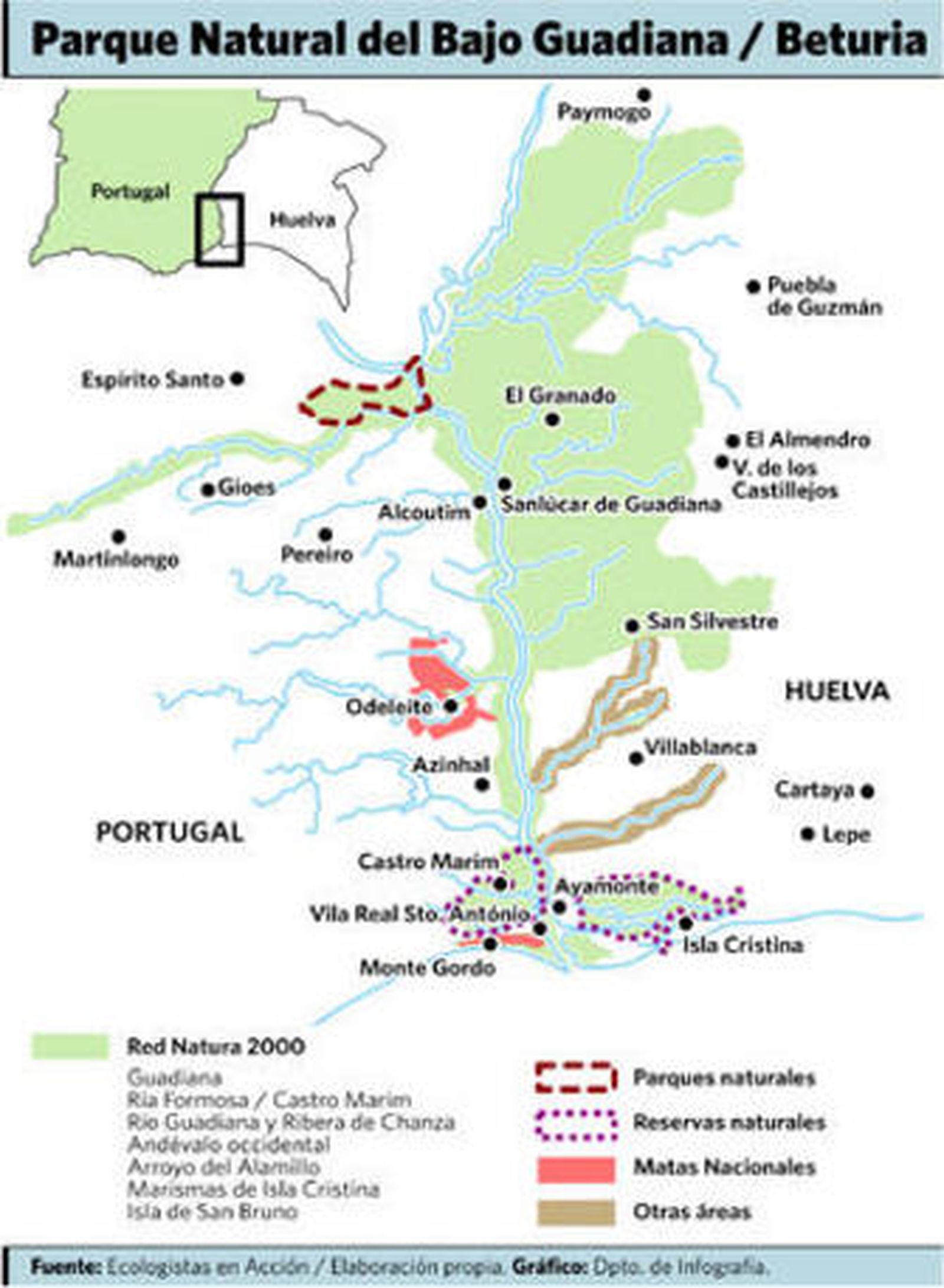 Una ayamontina observa el puente internacional, frontera y unión de España y Portugal.