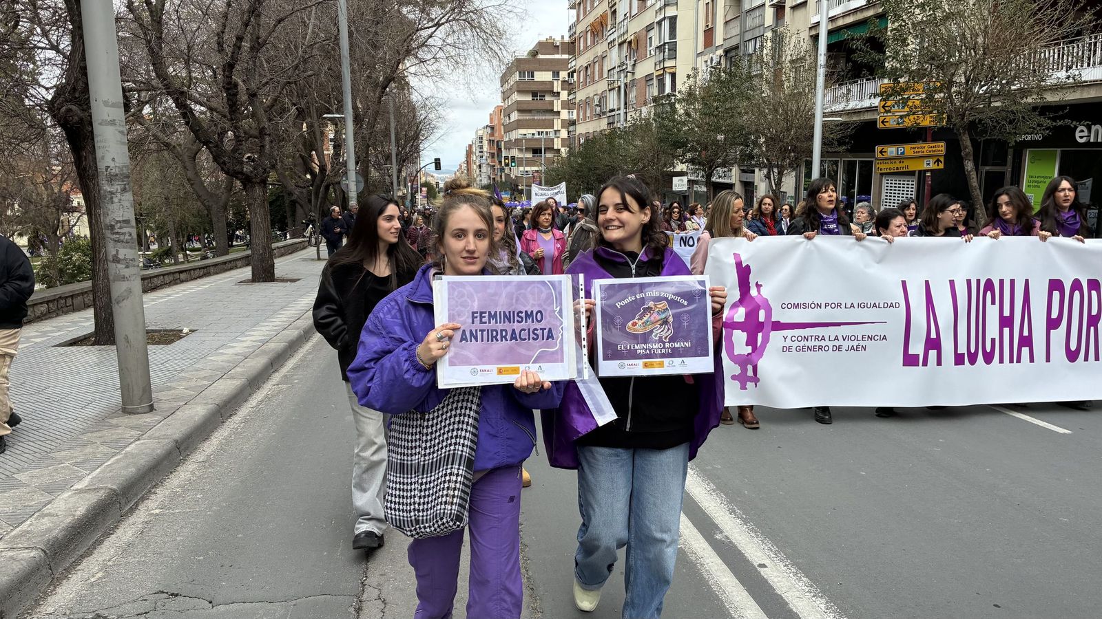 Manifestación del Día de la Mujer en Jaén.