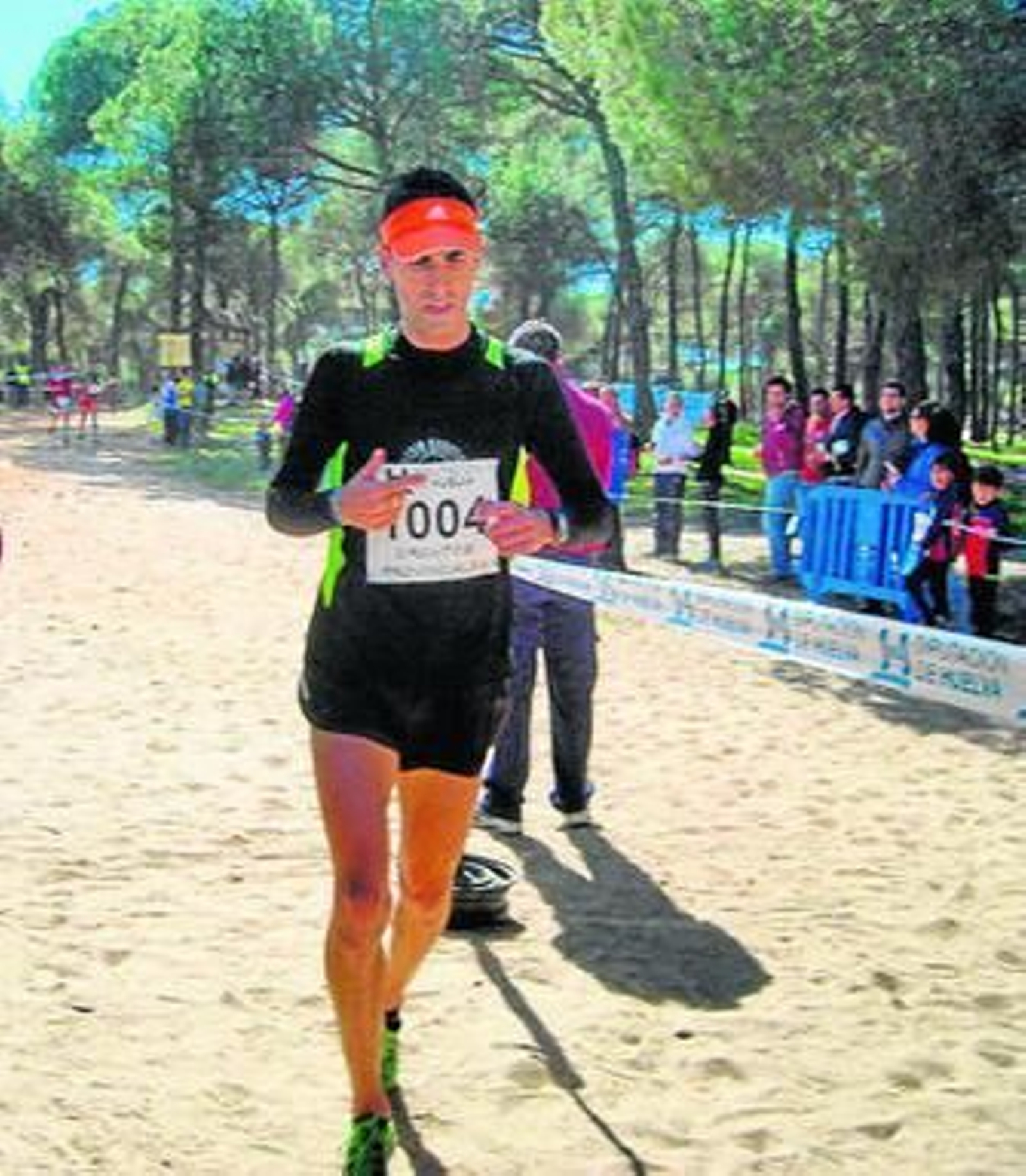 Adrián Andivia, en pleno esfuerzo durante una carrera.