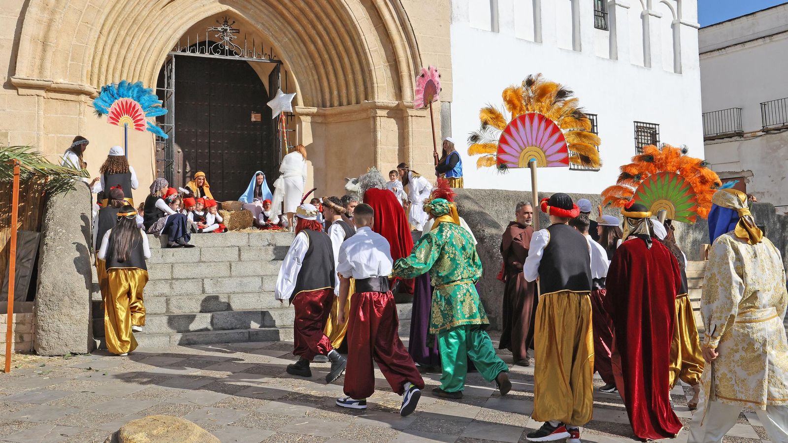 Imágenes del Belén Viviente de la plaza San Lucas en Jerez