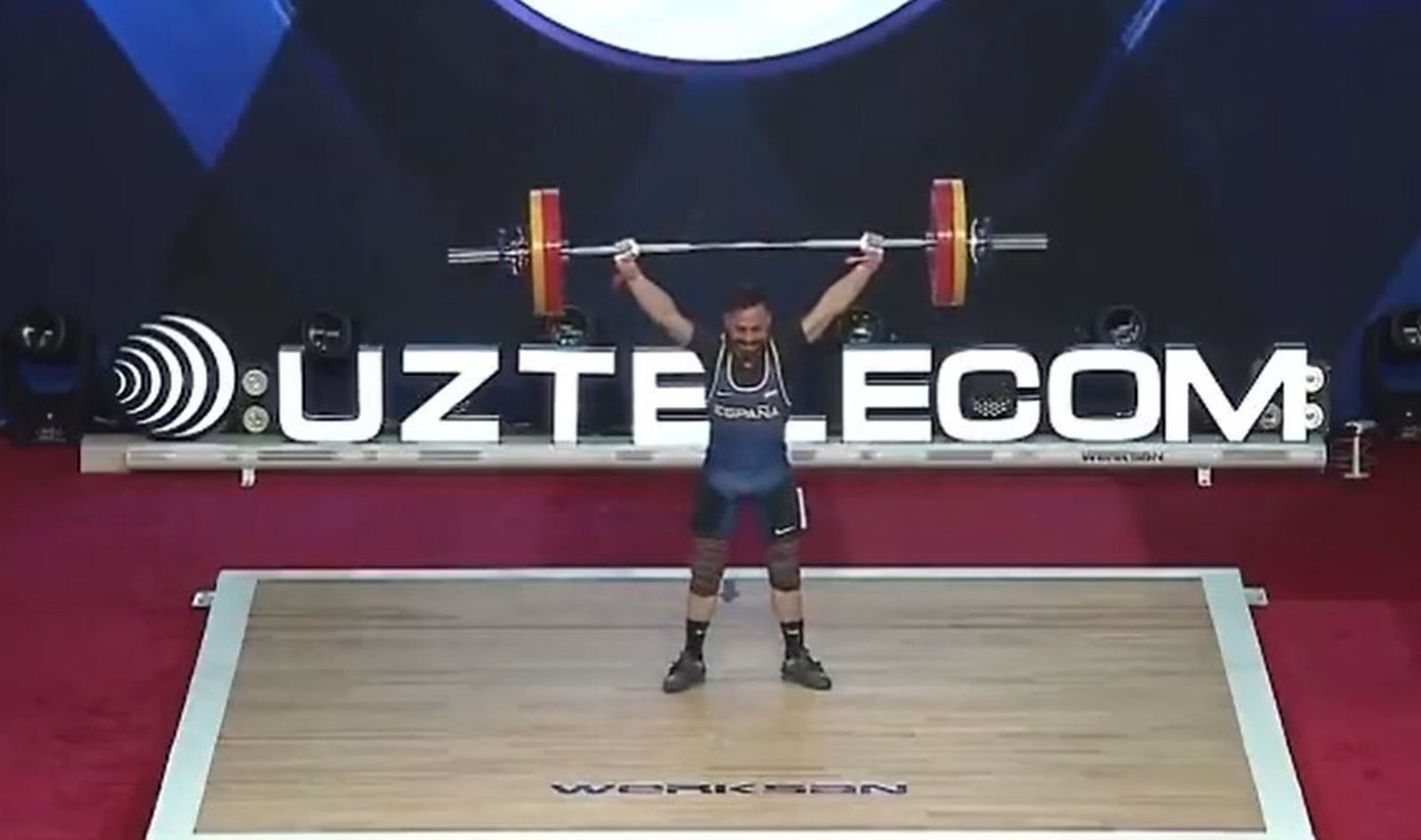 Josué Brachi, en una captura de pantalla durante el Mundial de Tashkent.