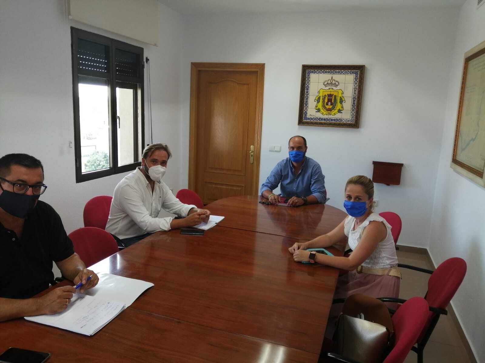 Florentino, Moya, Alconchel y Gallego, en la reunión.
