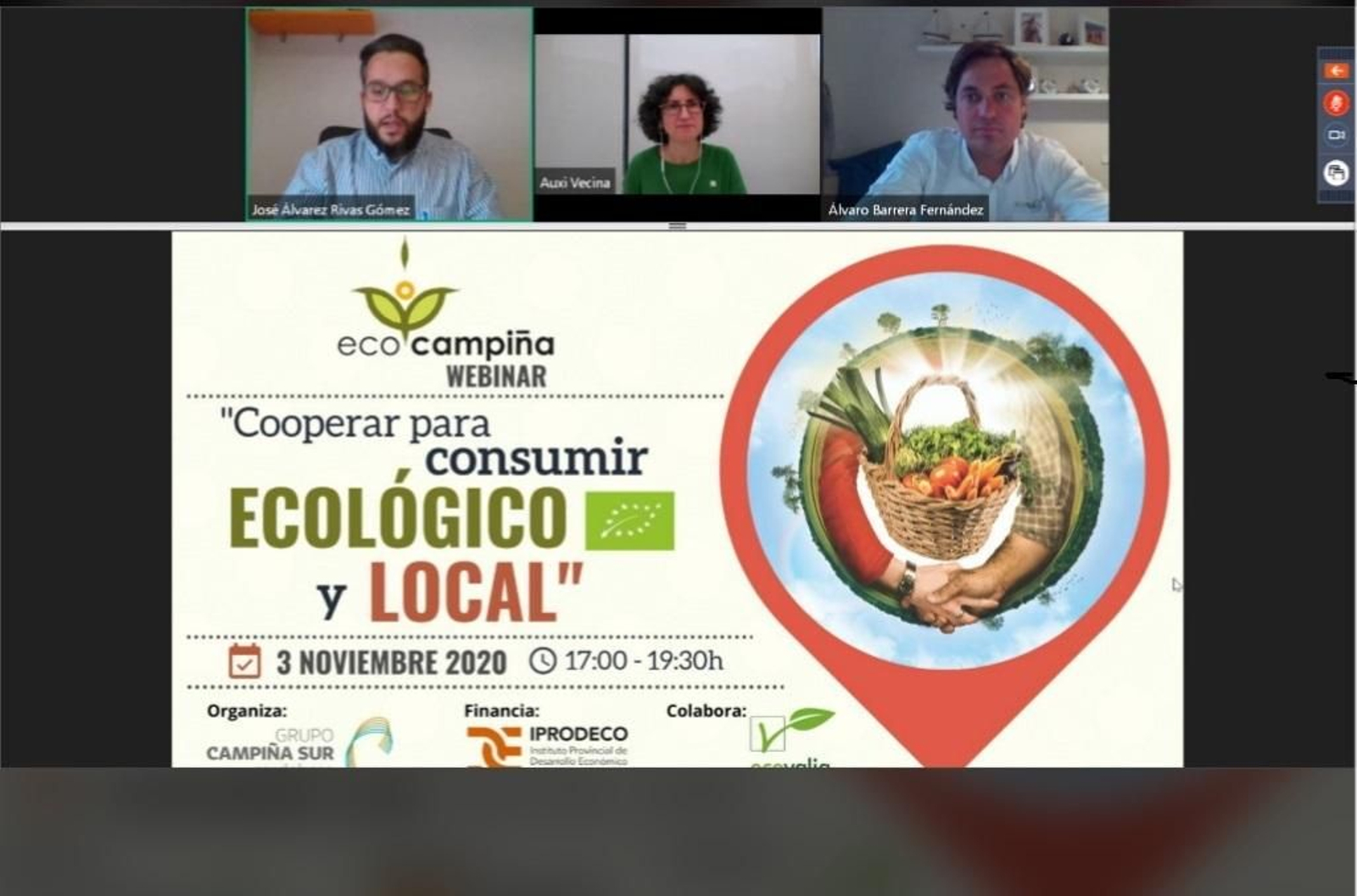 Una sesión del encuentro 'online' .