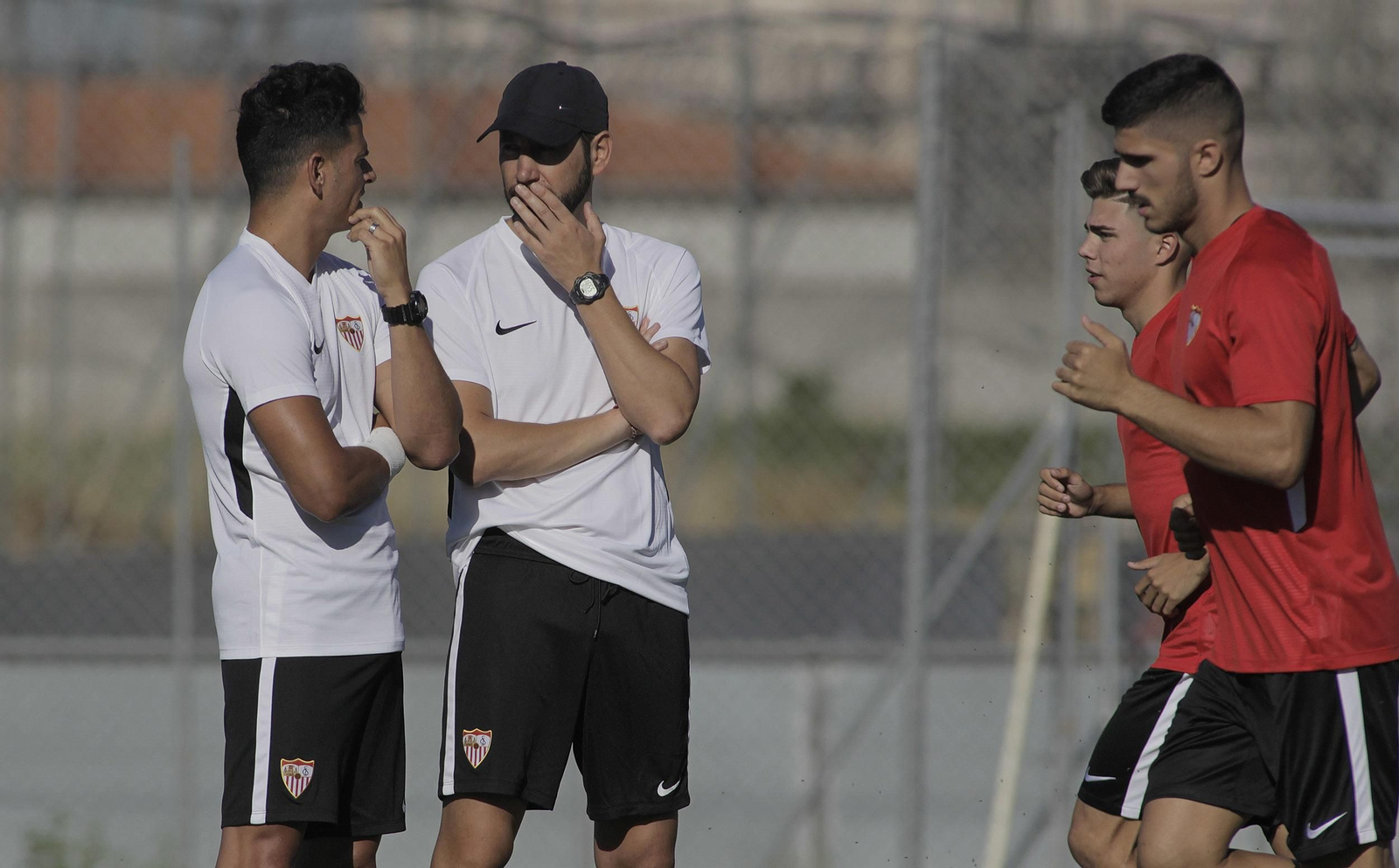 Primer entrenamiento de Machín con el Sevilla.