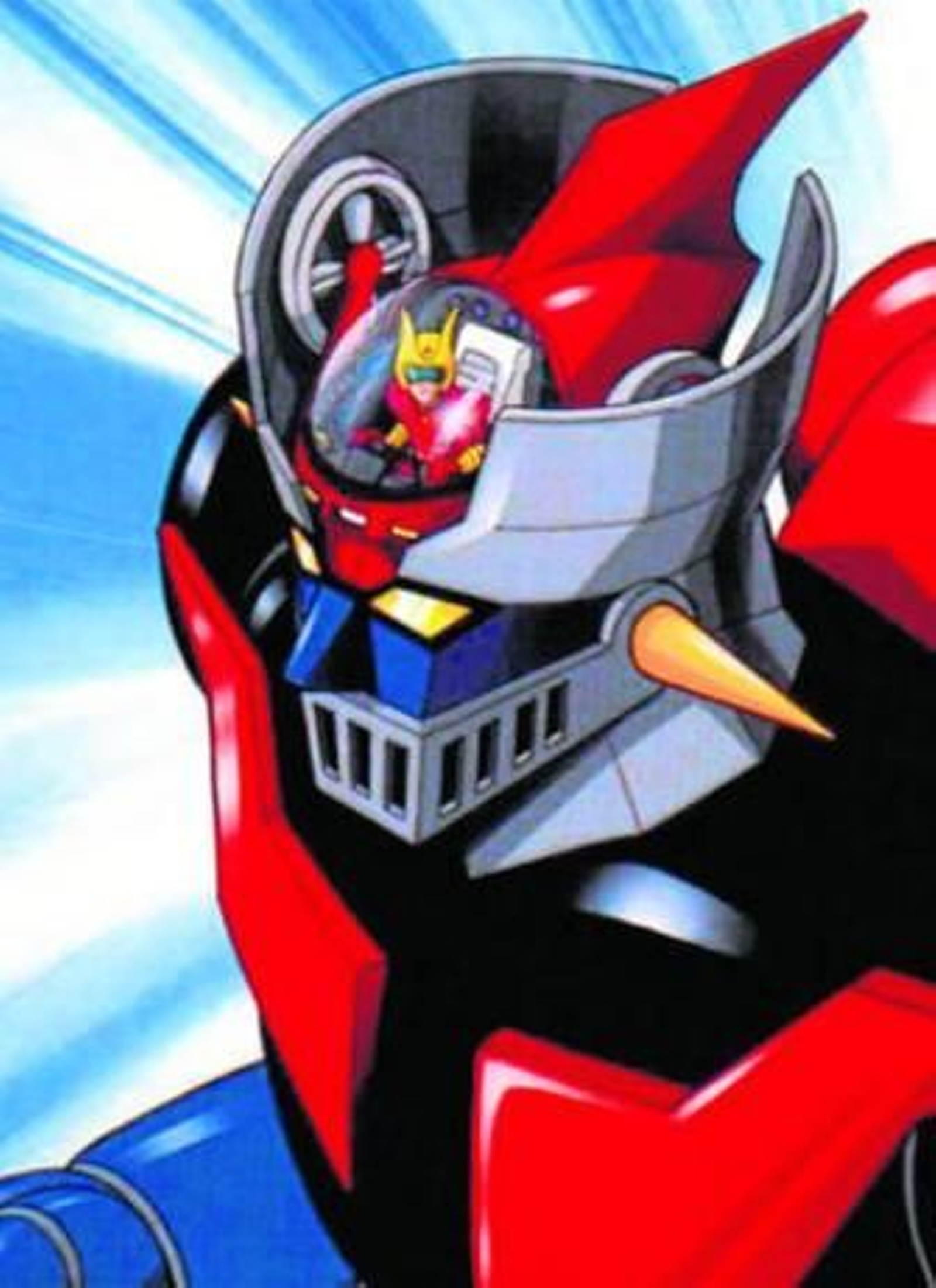 Mazinger Z, con su pequeño tripulante.