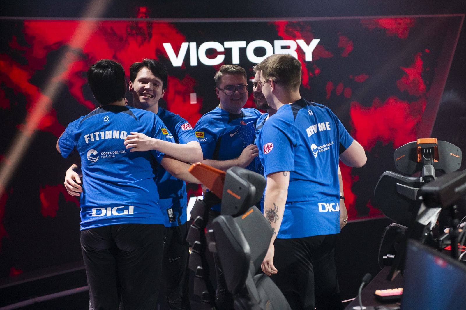 Los jugadores de Giants celebran.