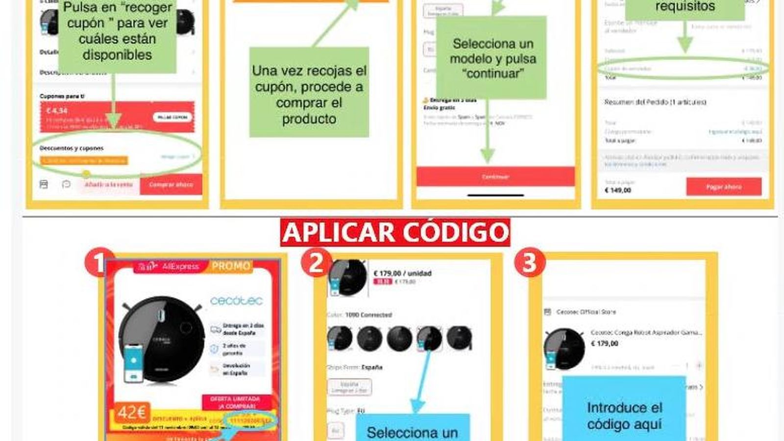 Cómo aplicar tu cupón en los 'euromomentazos' de Aliexpress