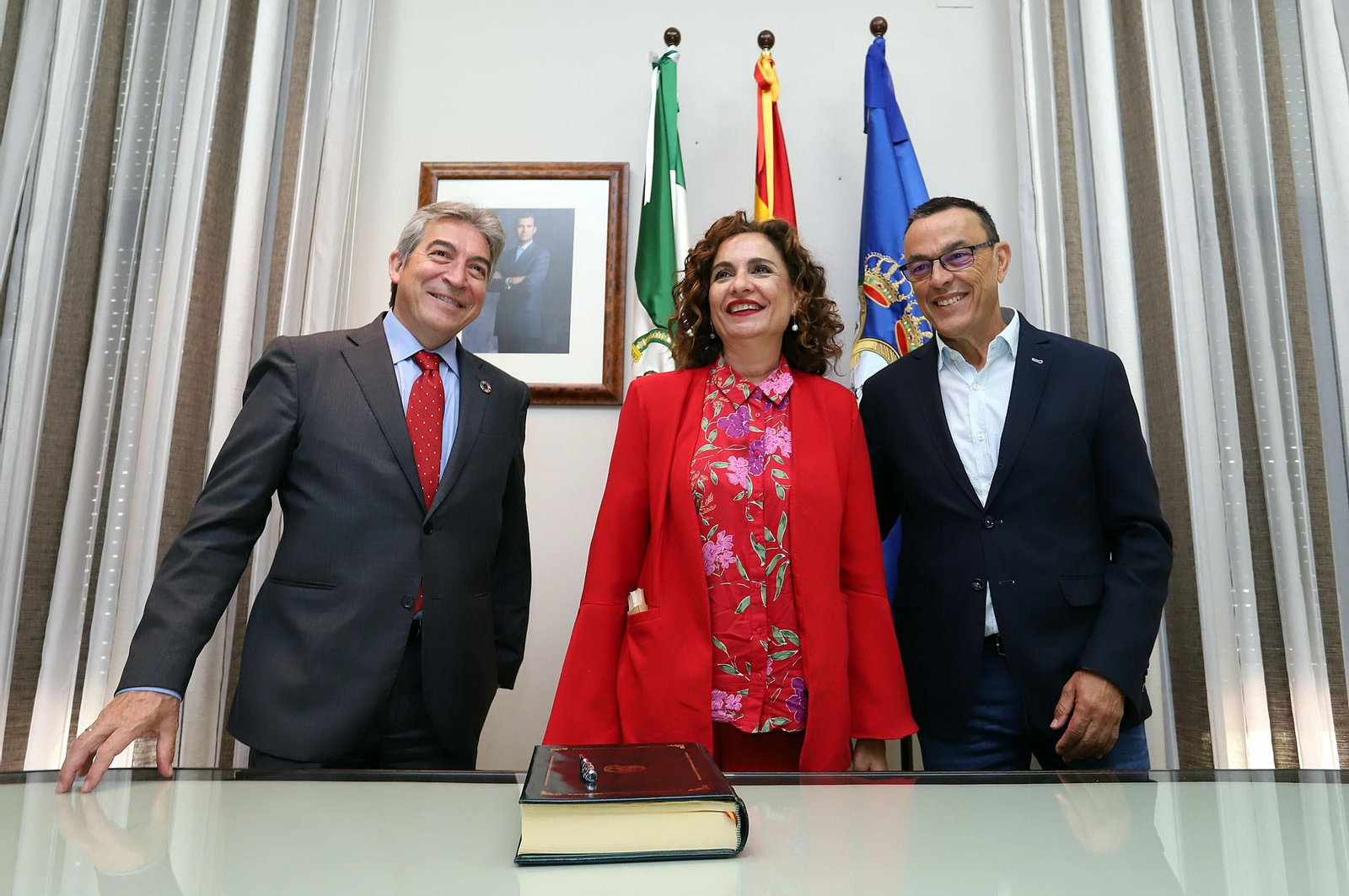 Lucrecio Fernández, María Jesús Montero e Ignacio Caraballo.