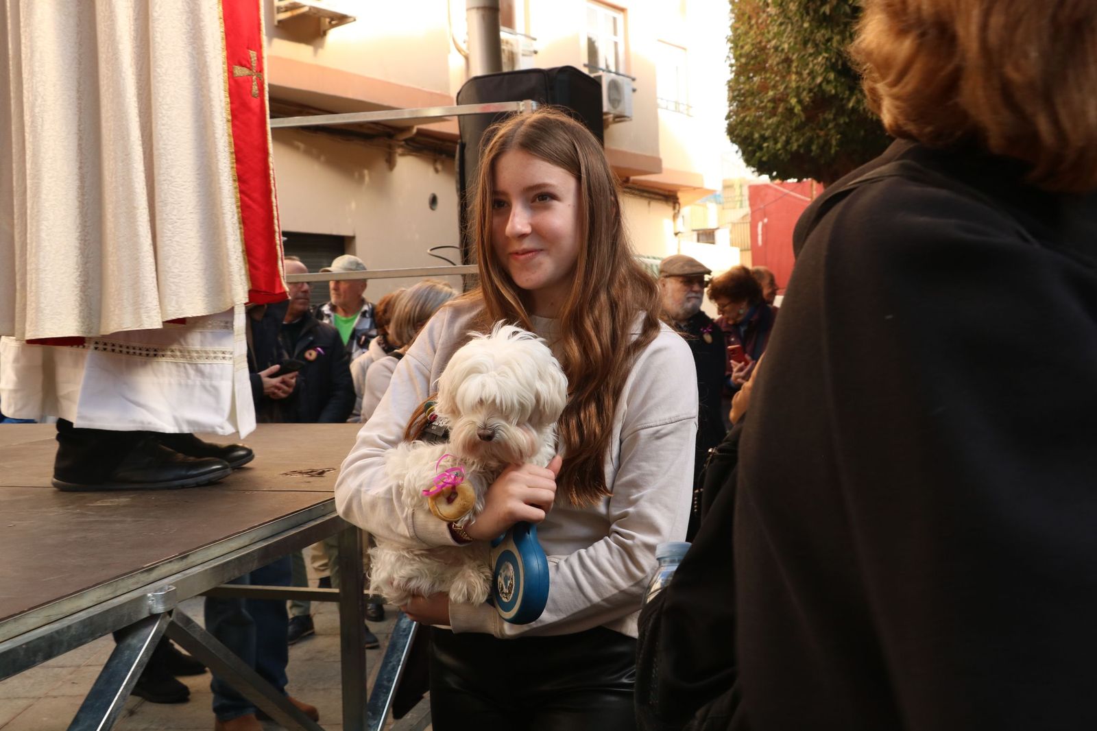 Así ha sido la bendición de las mascotas y la subasta de 'rabicos' en el casco histórico de Almería