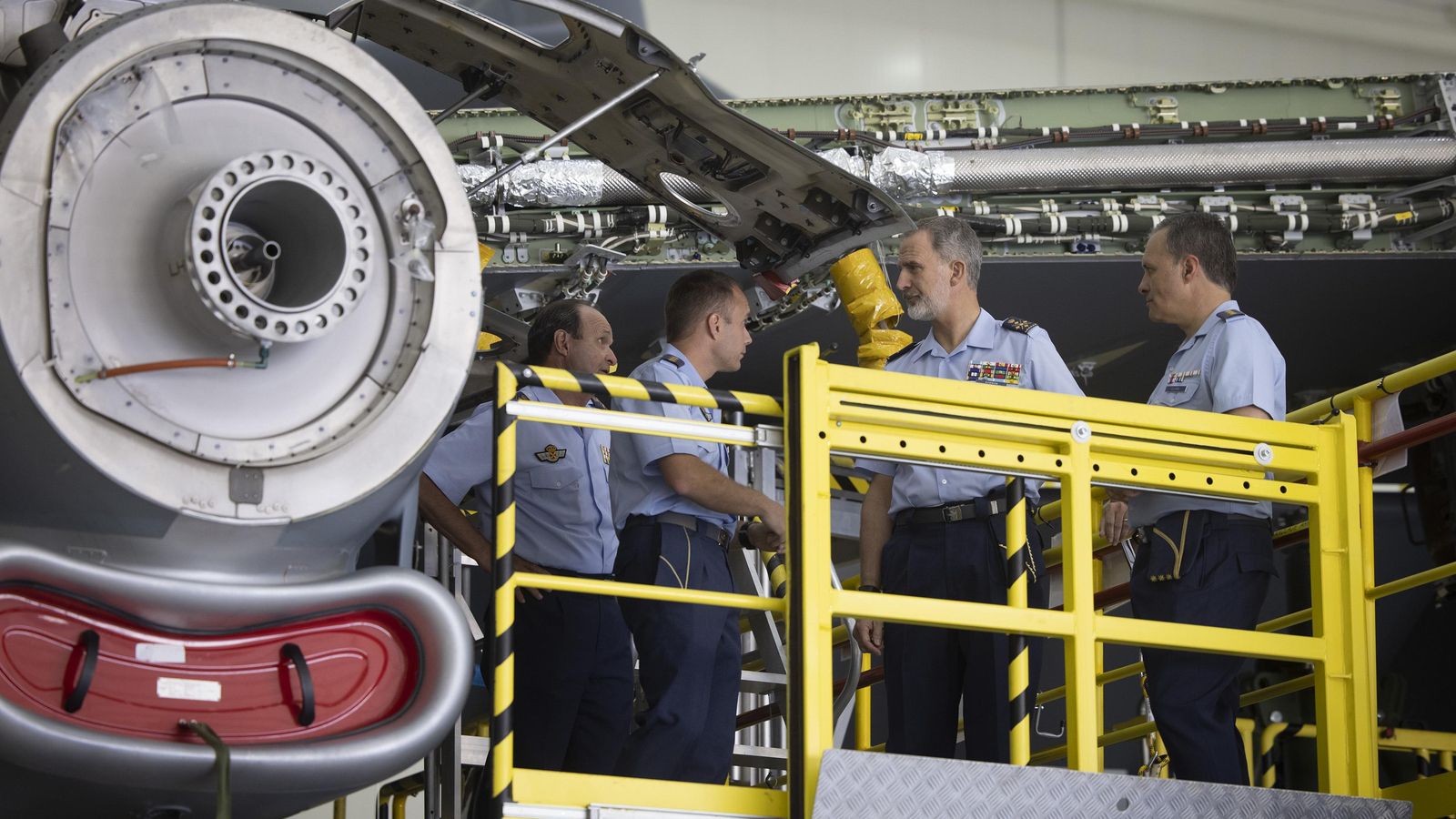 El Rey en la Maestranza Aérea de Sevilla.