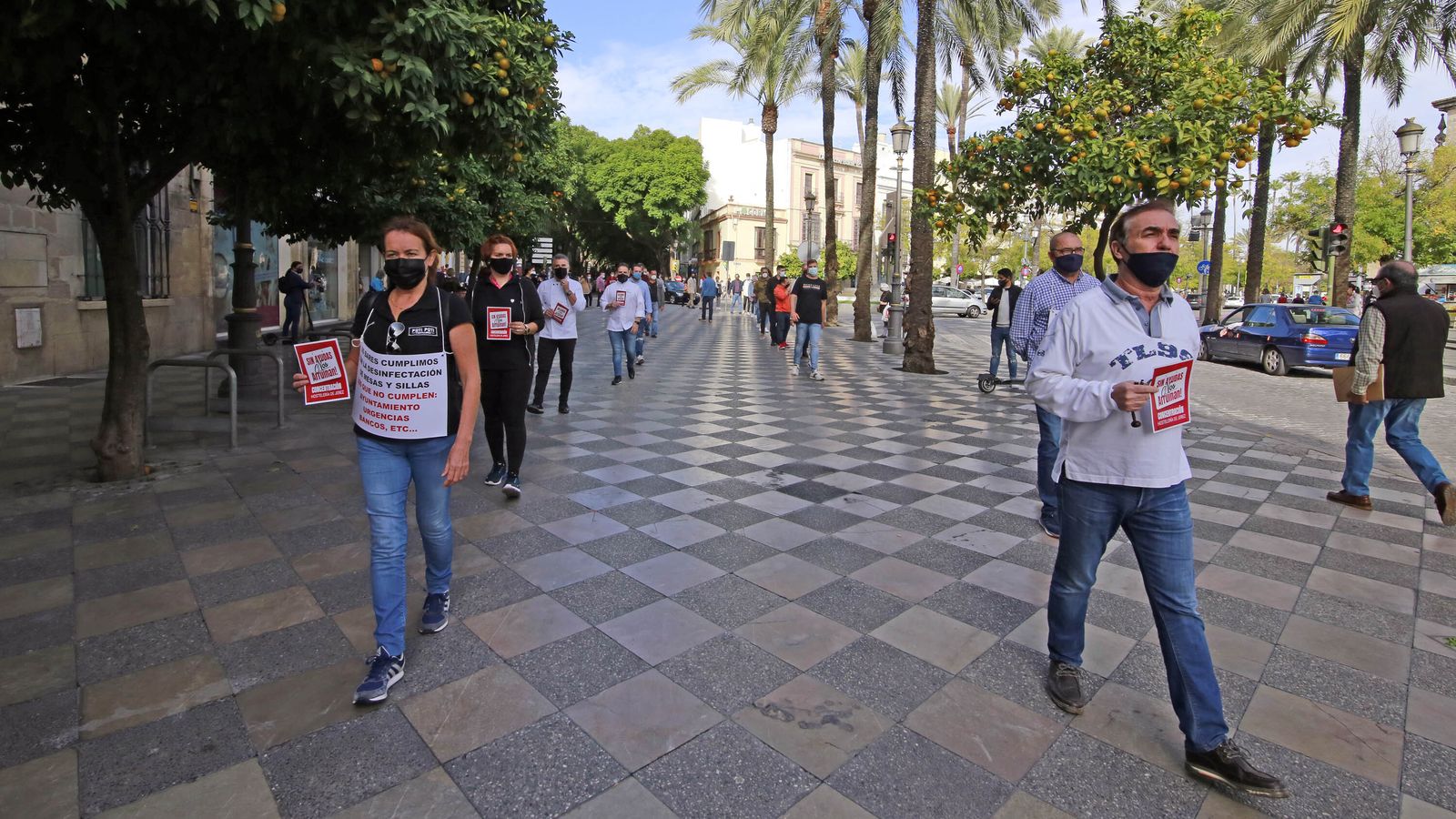 Imágenes de la concentración de hosteleros