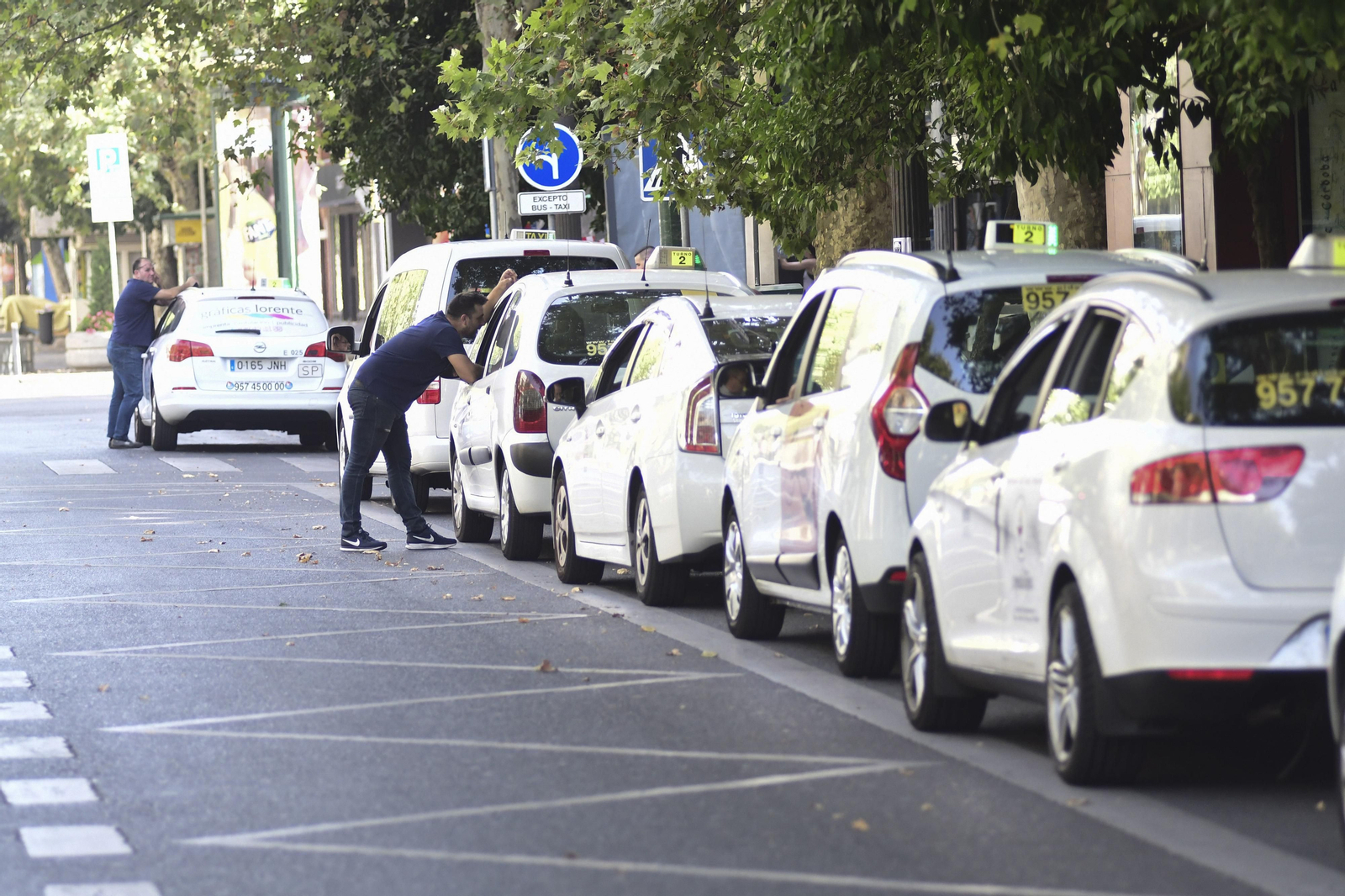 Una parada de taxis en la capital