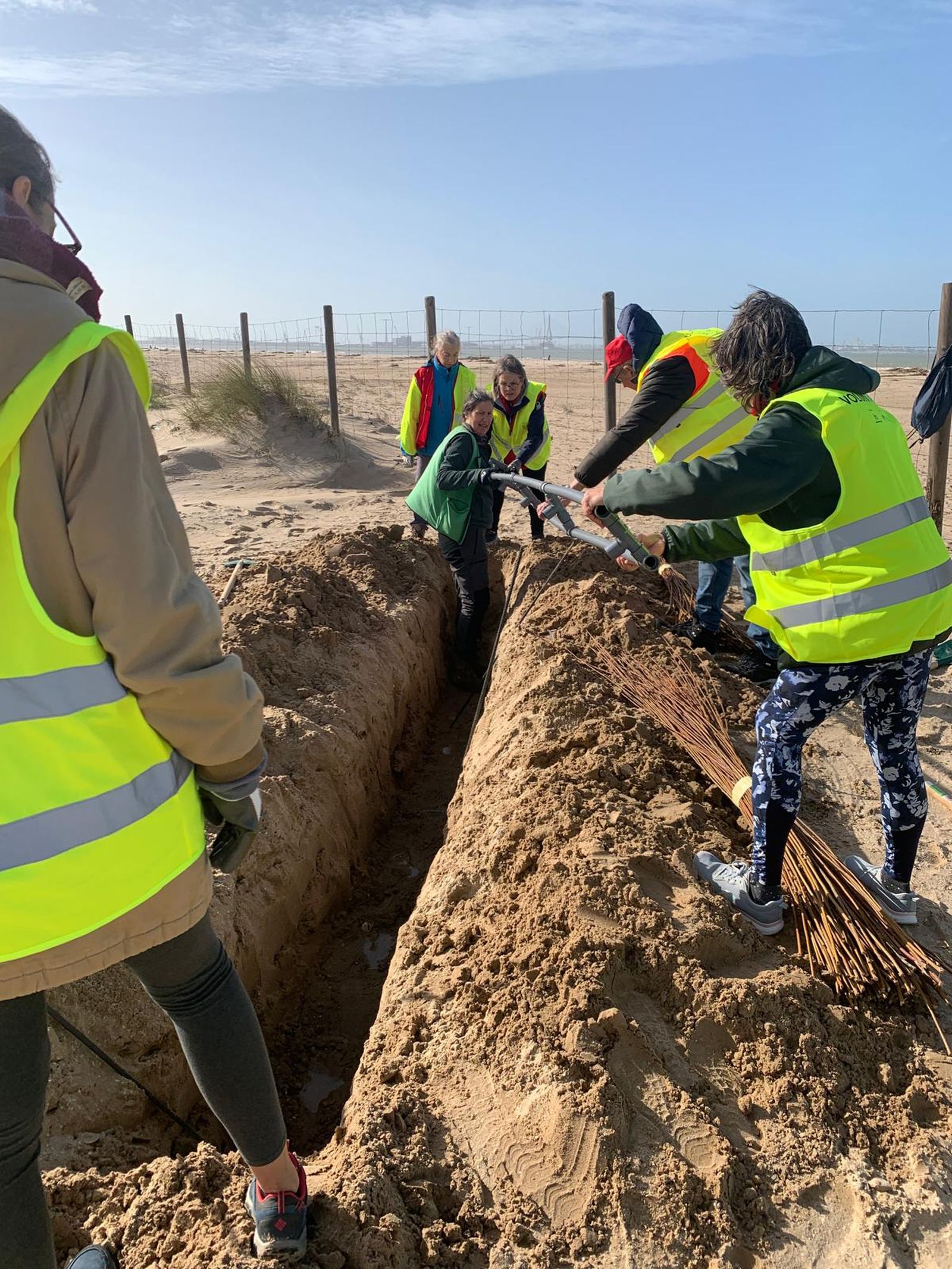 Otra imagen de los trabajos que se han llevado a cabo en la Playa de Levante.