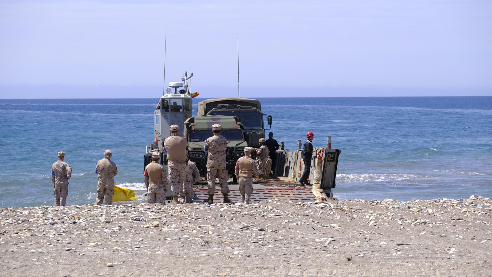 Desembarco de la Infantería de Marina en la Playa del Perdigal, en El Alquián-Almería