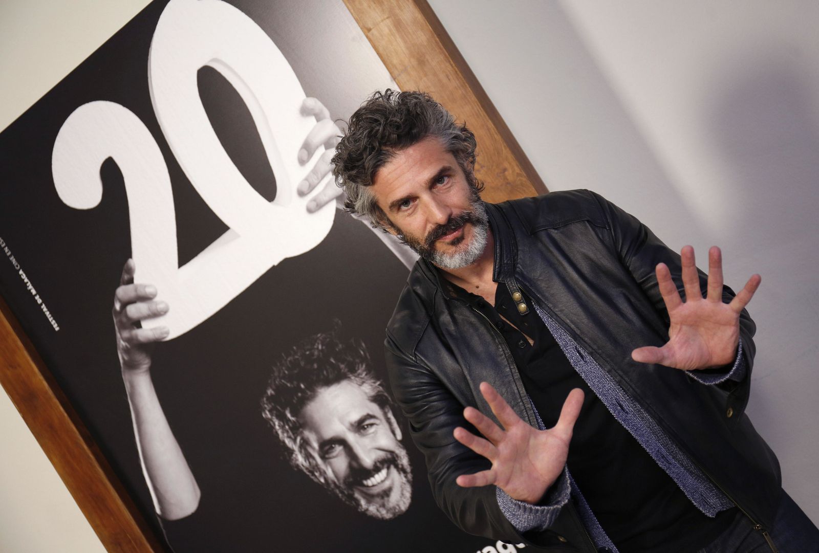 Leonardo Sbaraglia poco antes del encuentro con el público.