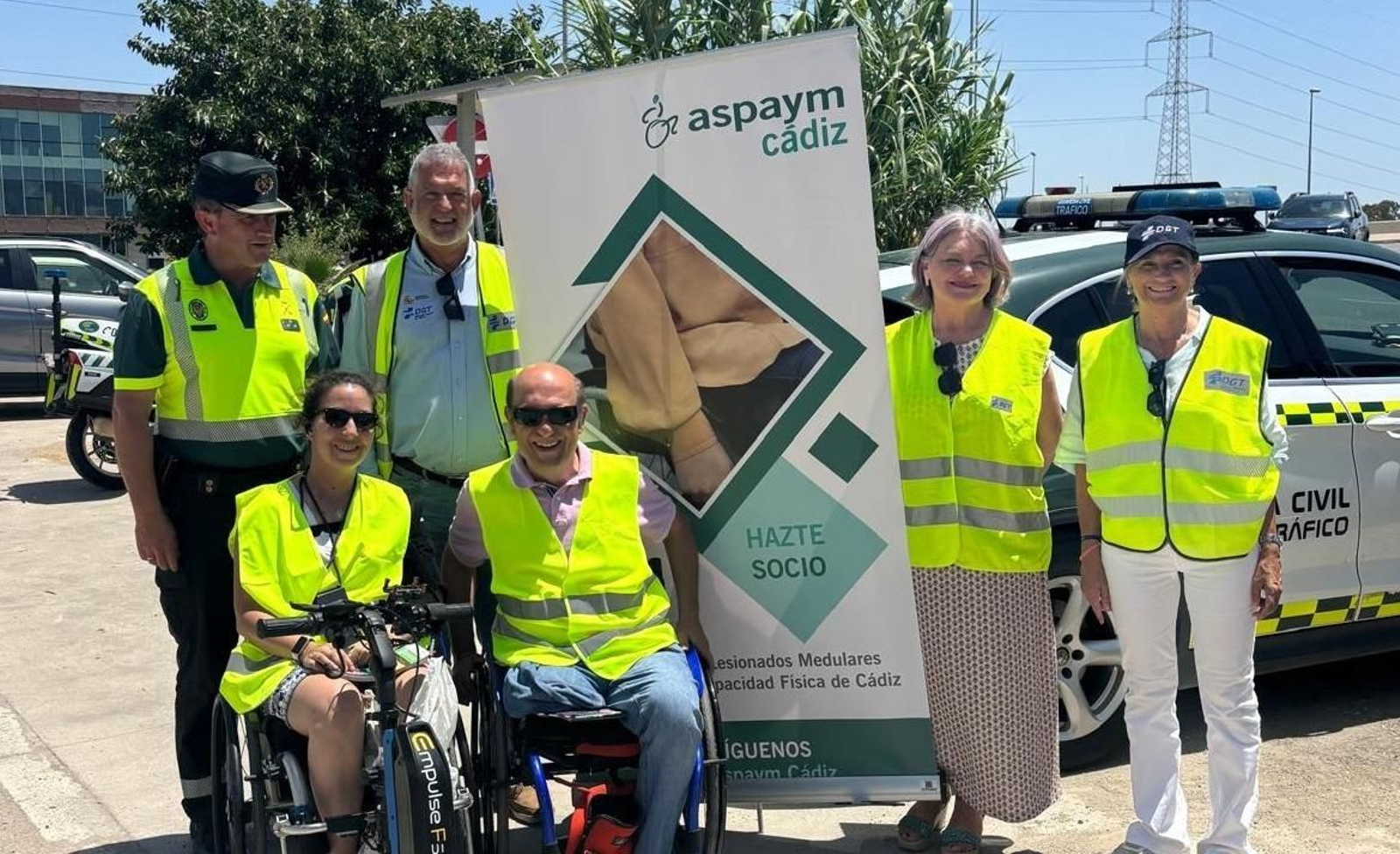 La Federación Nacional de Lesionados Medulares y Otras Discapacidades Físicas (ASPAYM Cádiz) colabora con la DGT concienciando a los conductores sobre el grave riesgo que supone circular habiendo ingerido alcohol o drogas