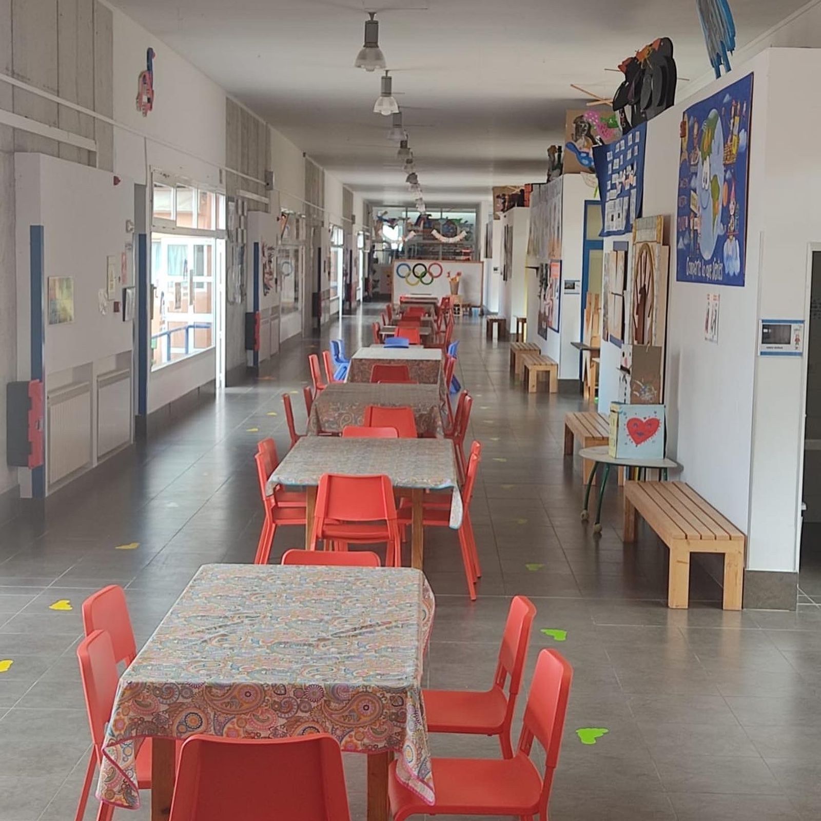 Una imagen del comedor de la escuela de verano de Afanas.