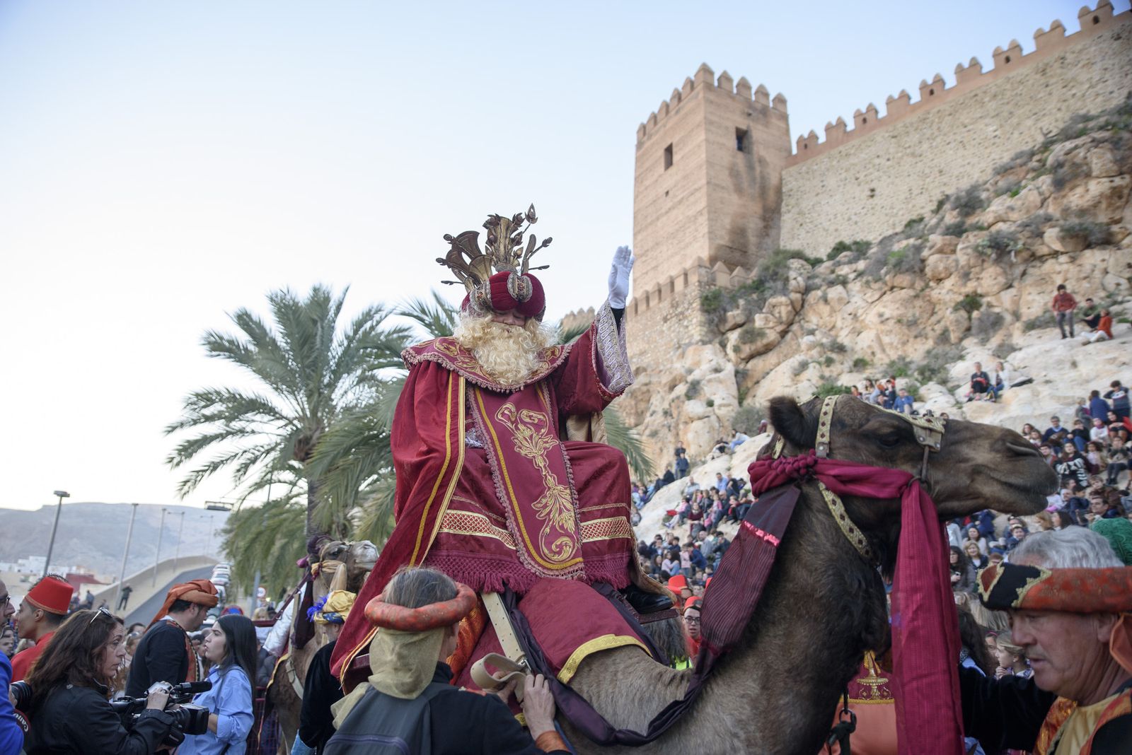 Los Reyes Magos estarán en la Alcazaba poco antes de las seis de la tarde.