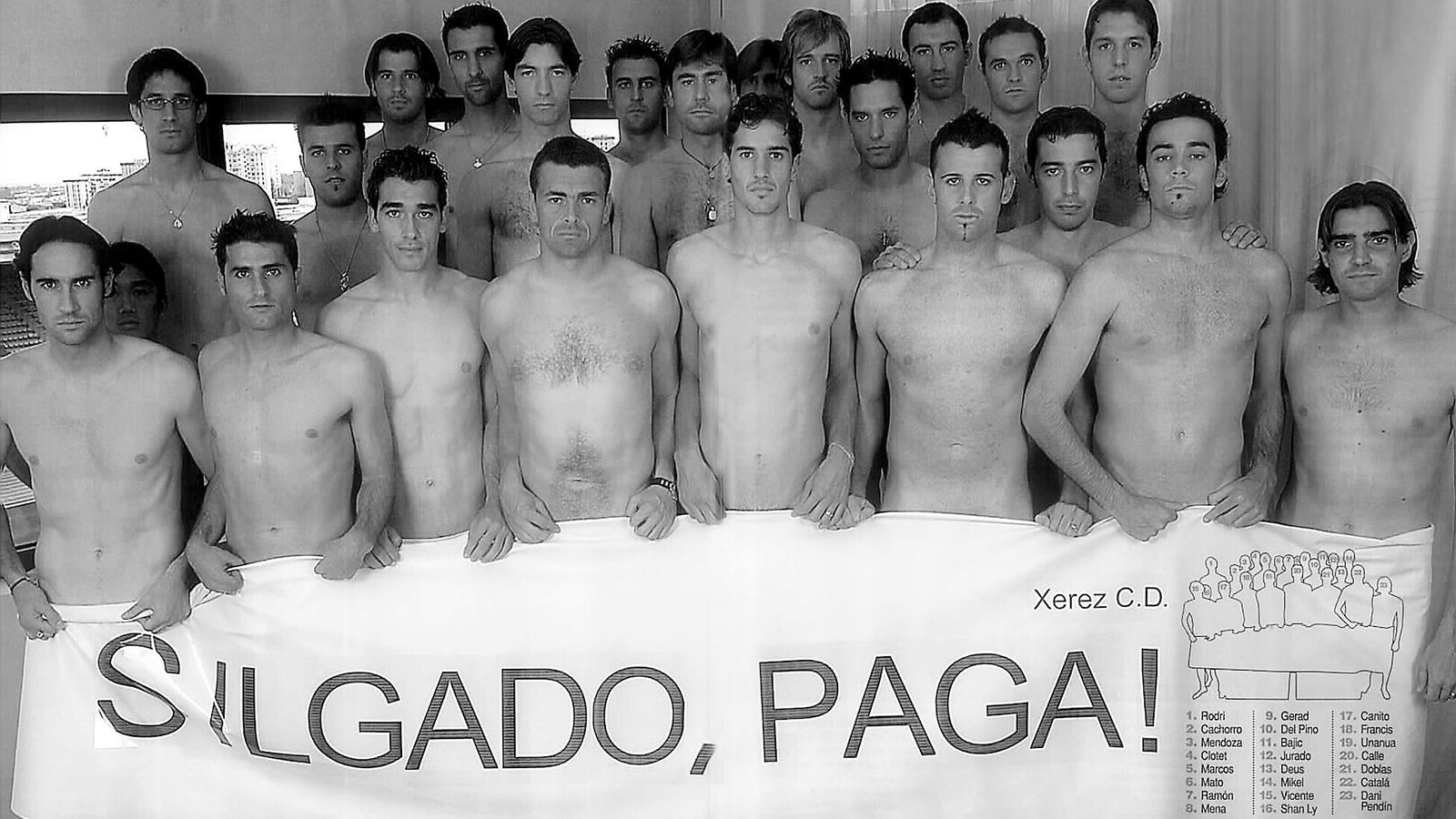 La plantilla del Xerez CD 03/04 posó desnuda para denunciar los impagos de Silgado.