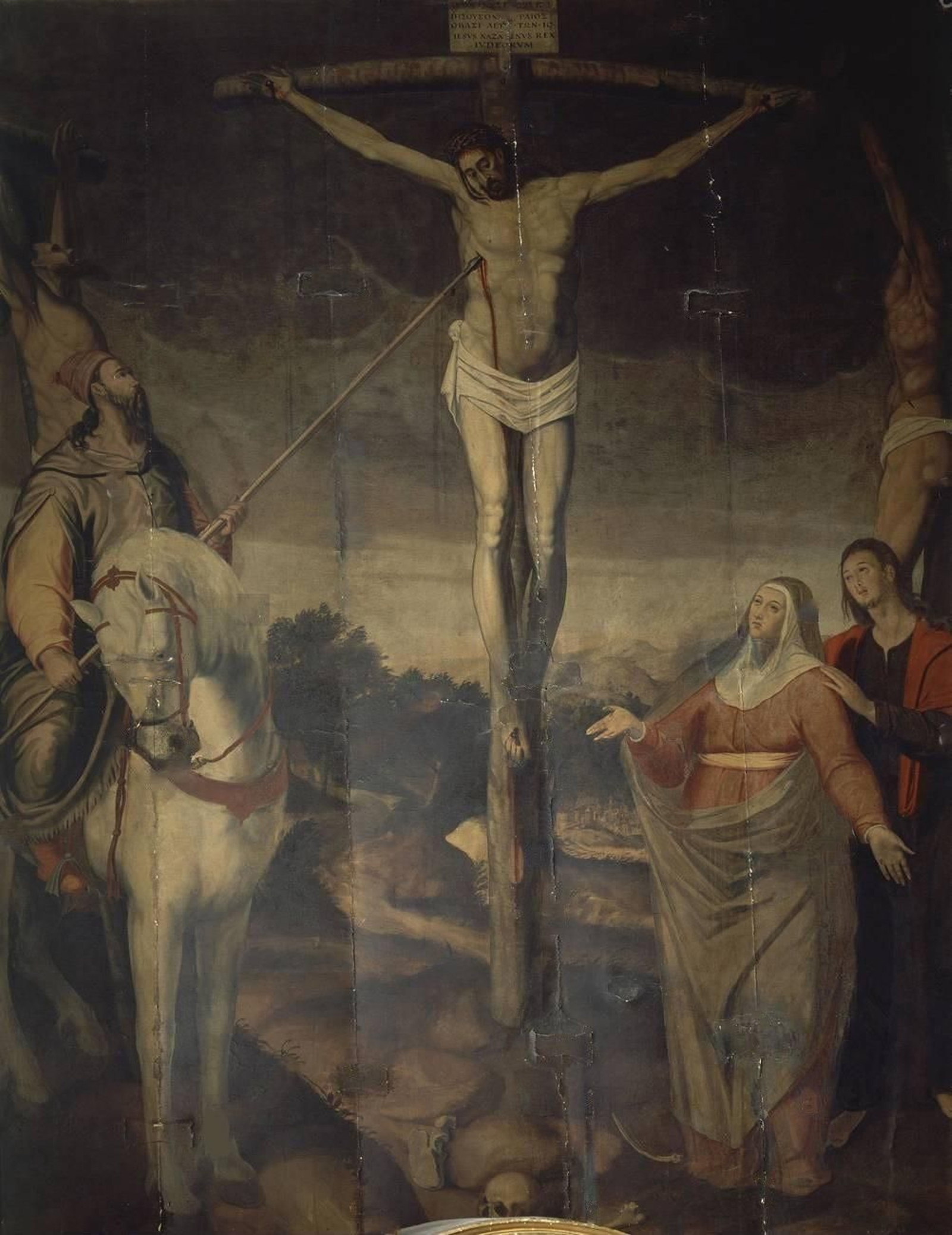 La pintura que preside la capilla atribuida a Vázquez el Viejo.