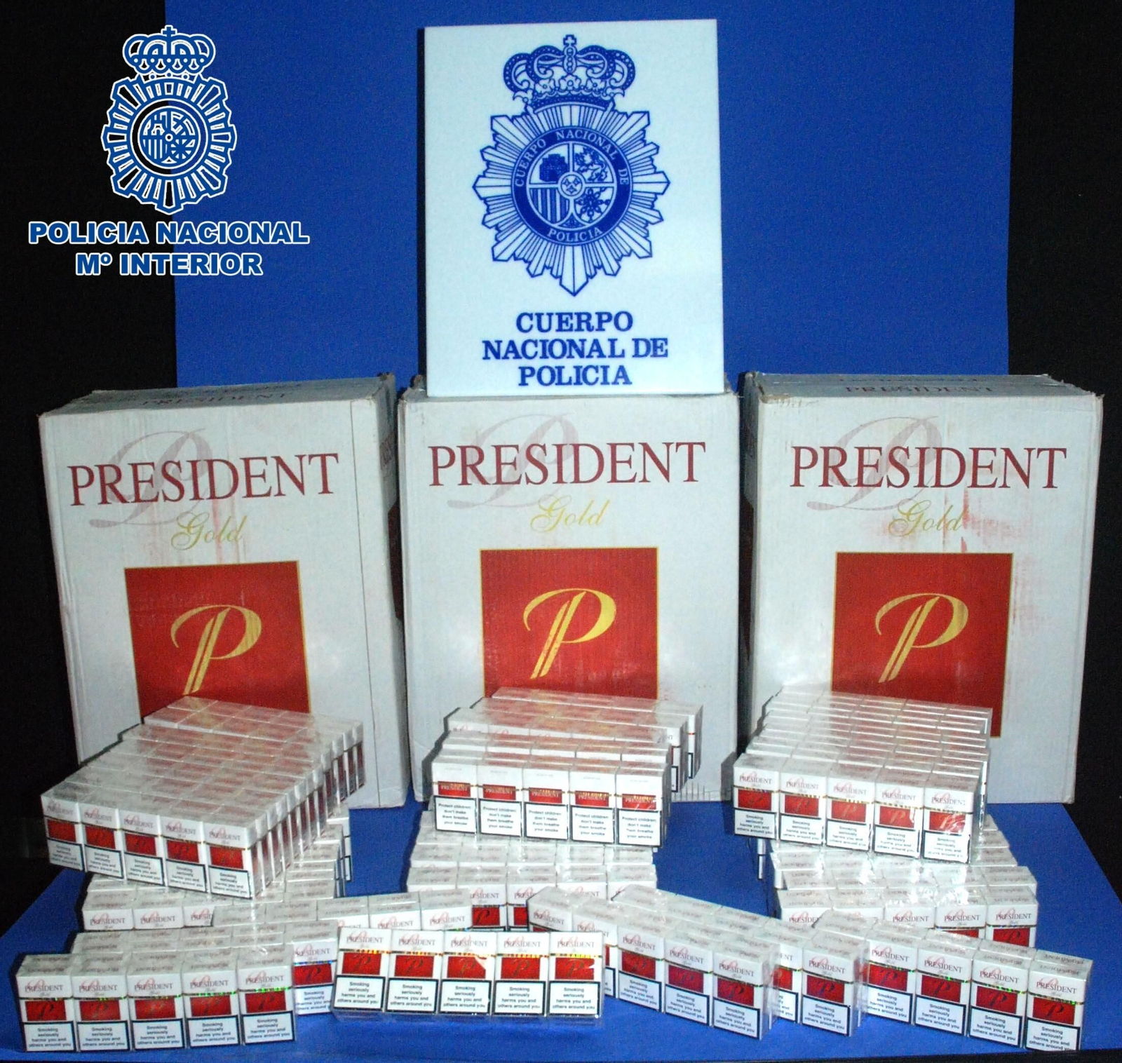 Las cajetillas de tabaco intervenidas.
