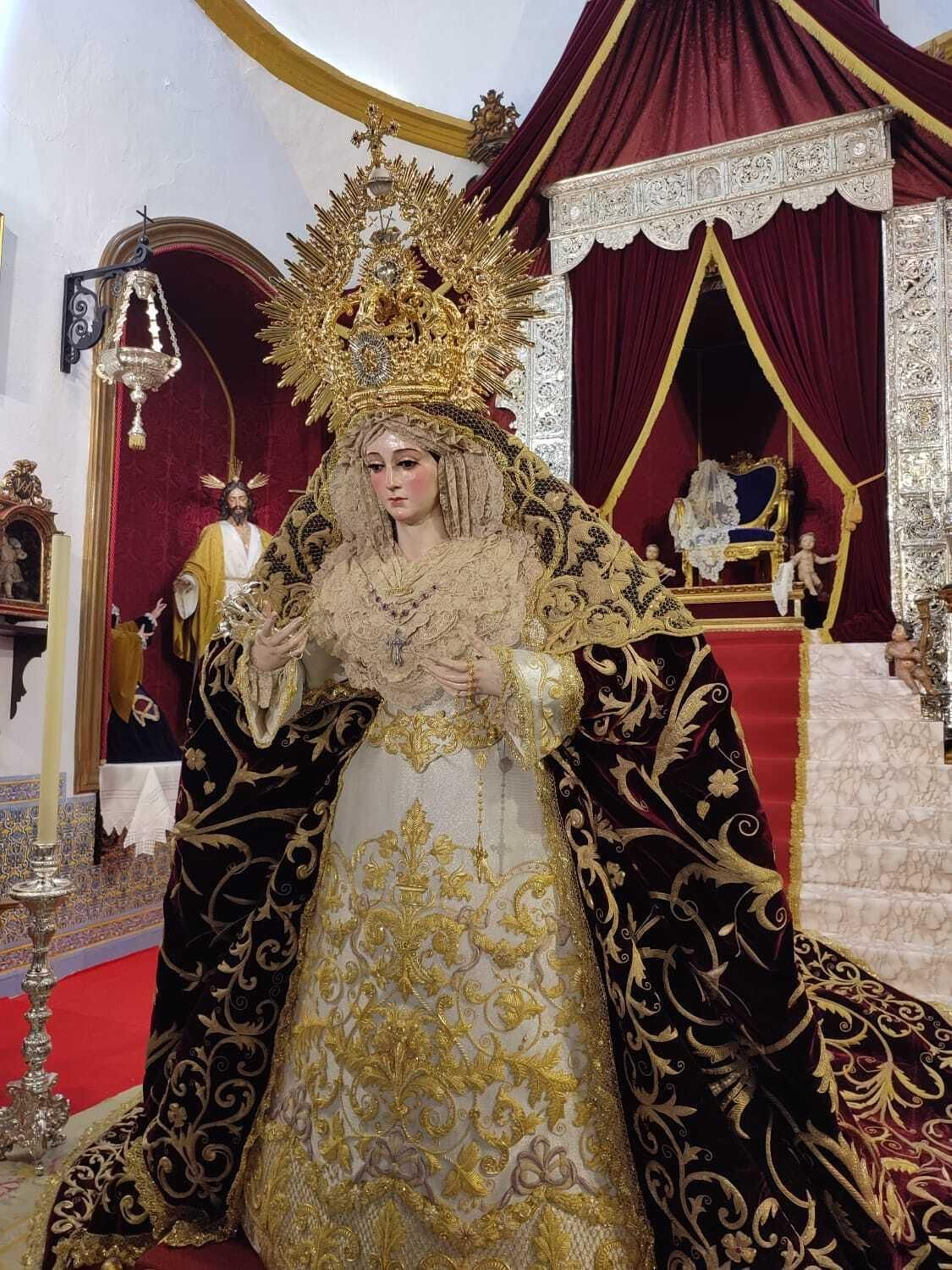 La Soledad de Gerena, en su reciente besamano.