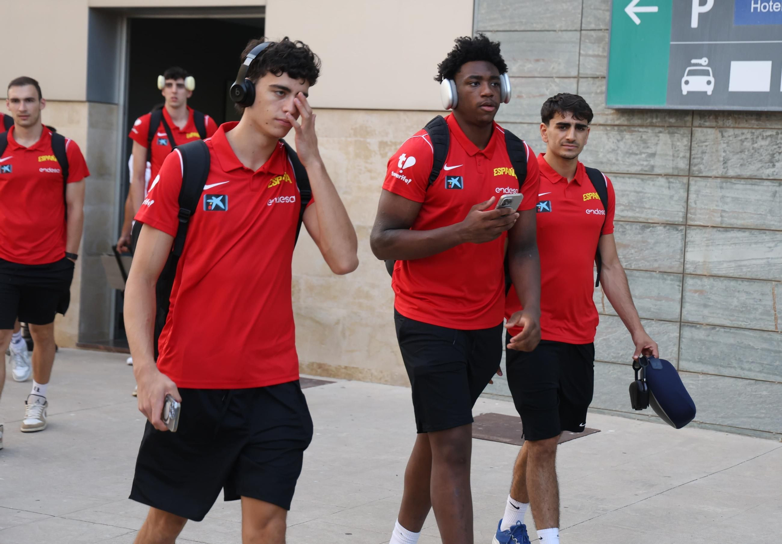 La selección española de baloncesto ya está en Málaga