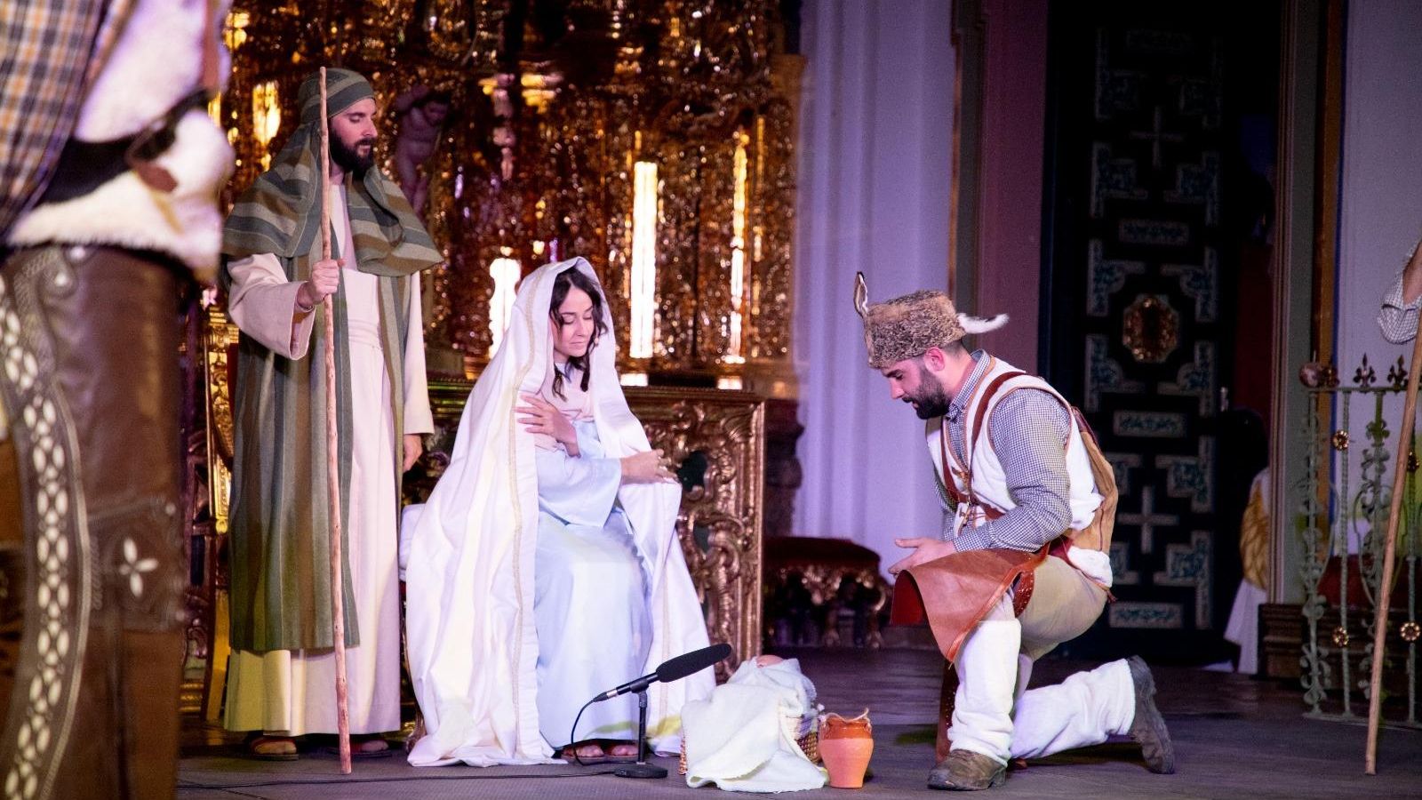 Representación de una escena del Auto Sacramental de los Reyes Magos en la iglesia de La Merced.