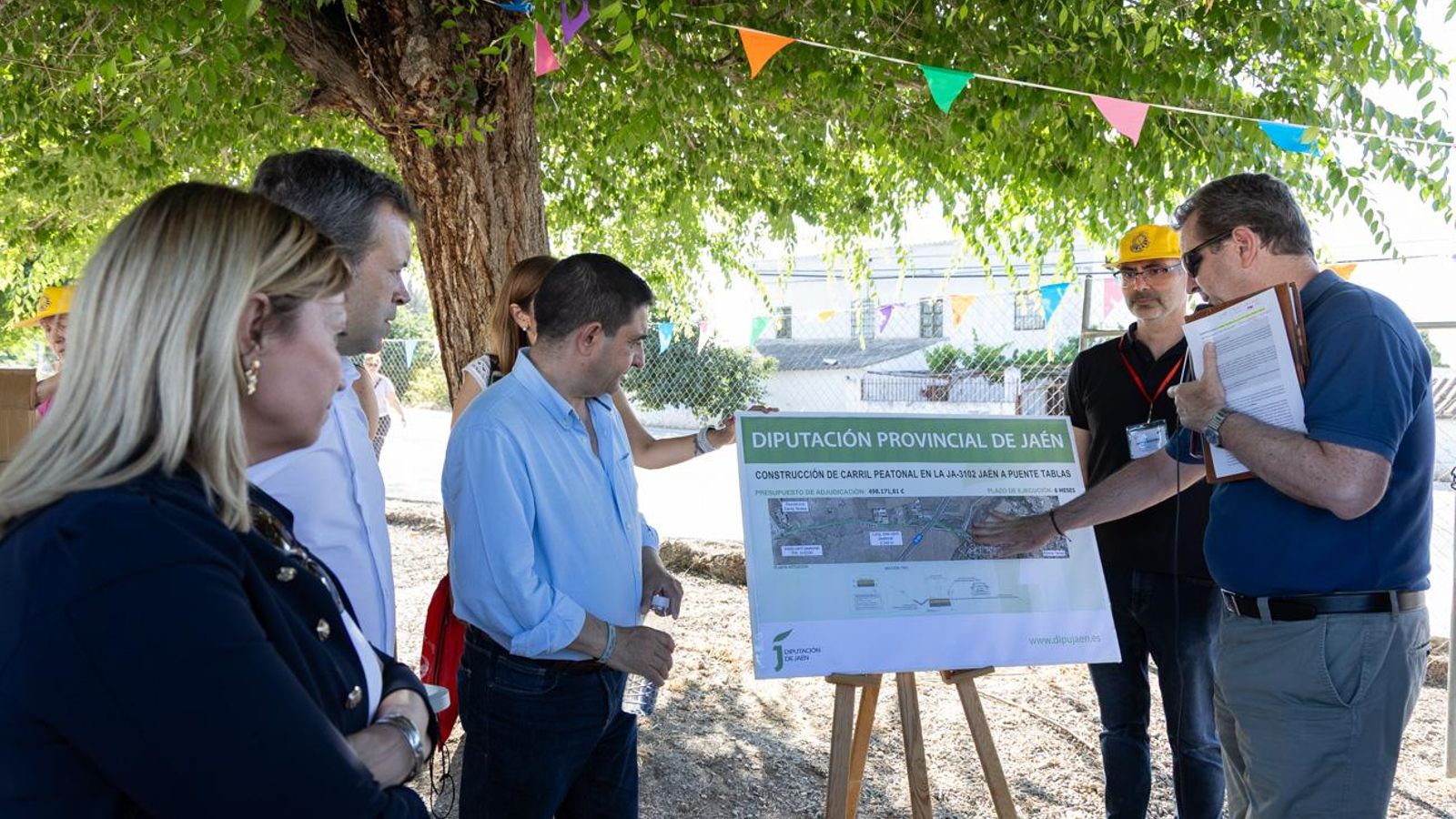 Inauguración del nuevo carril peatonal de la zona residencial Puente Tablas