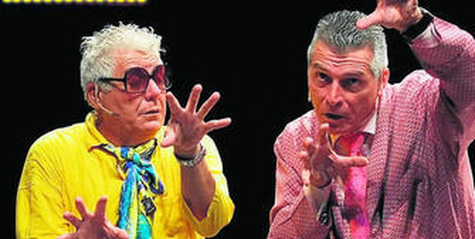 Justo Gómez y Manolo Sarria durante la representación.