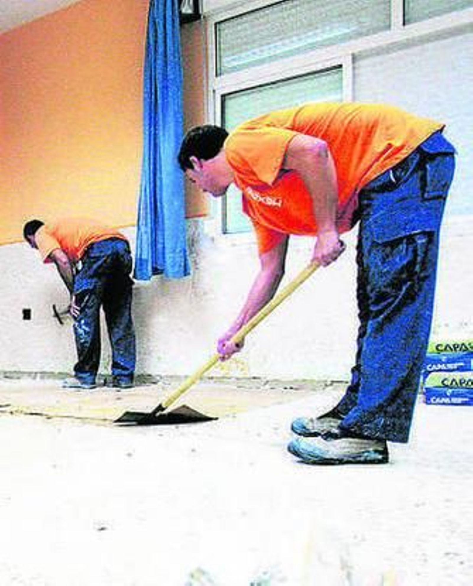 Reparaciones en un colegio.