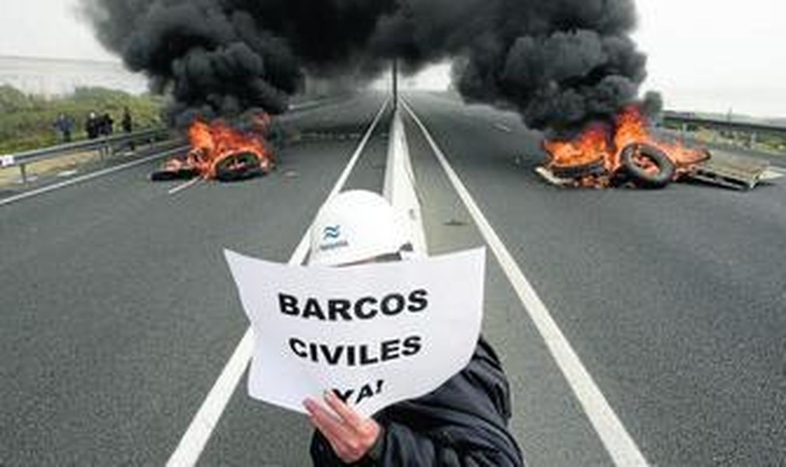 Una de las protestas que se hicieron en el astillero de Puerto Real cuando se declaró ilegal el 'tax lease'.