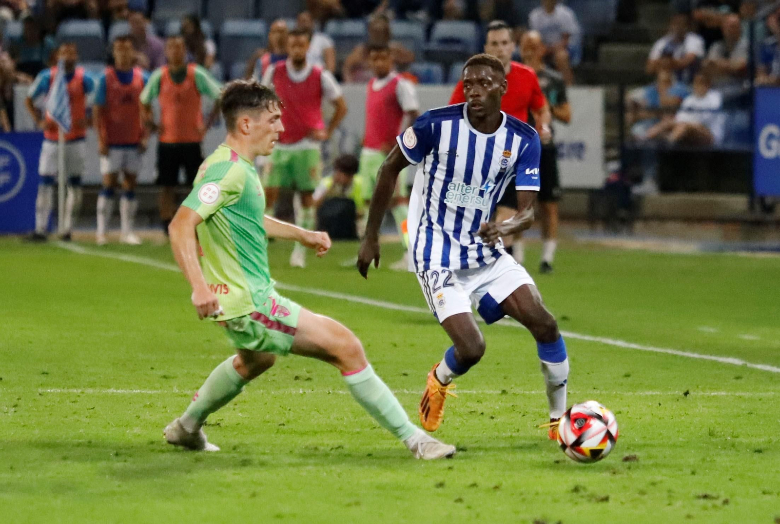 Rahim en el encuentro ante el Málaga de la primera vuelta.